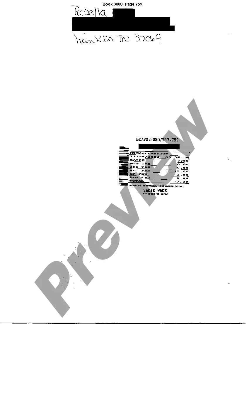 Preview Certification of Trust