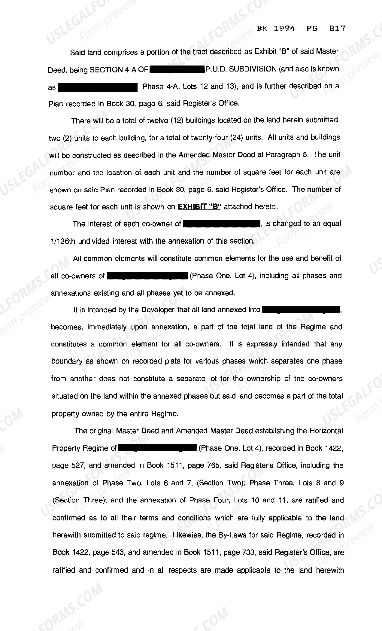 Preview Annexation of Additional Land to Real Estate Development