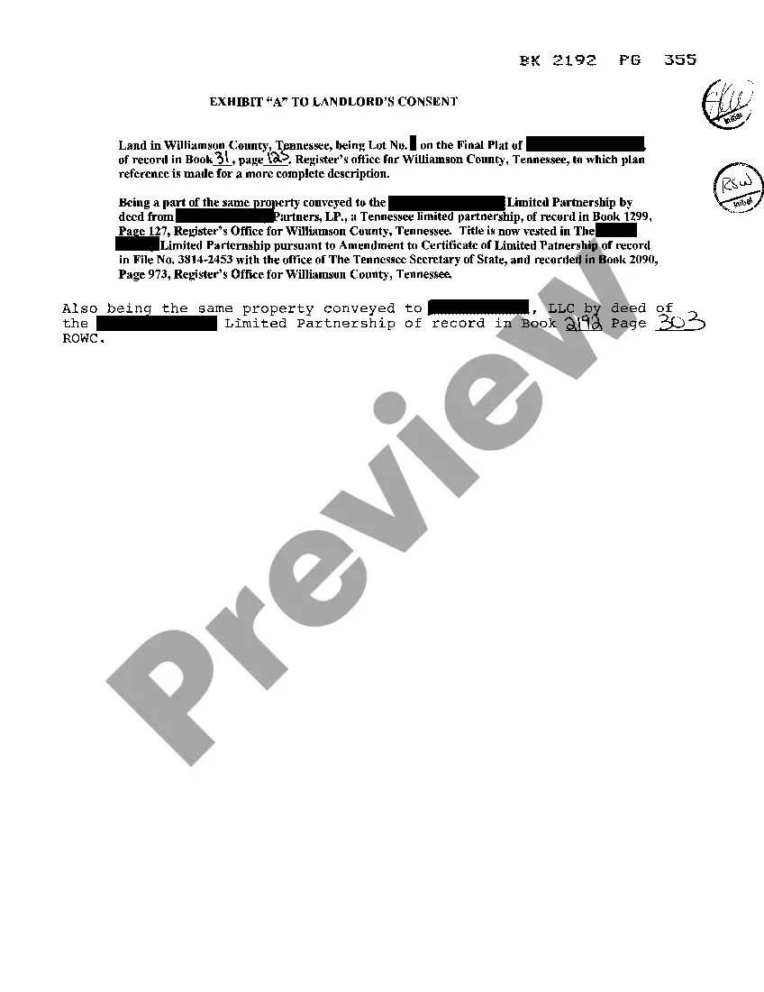 Preview Landlord's Consent to Assignment of Tenant's rights to the Lender