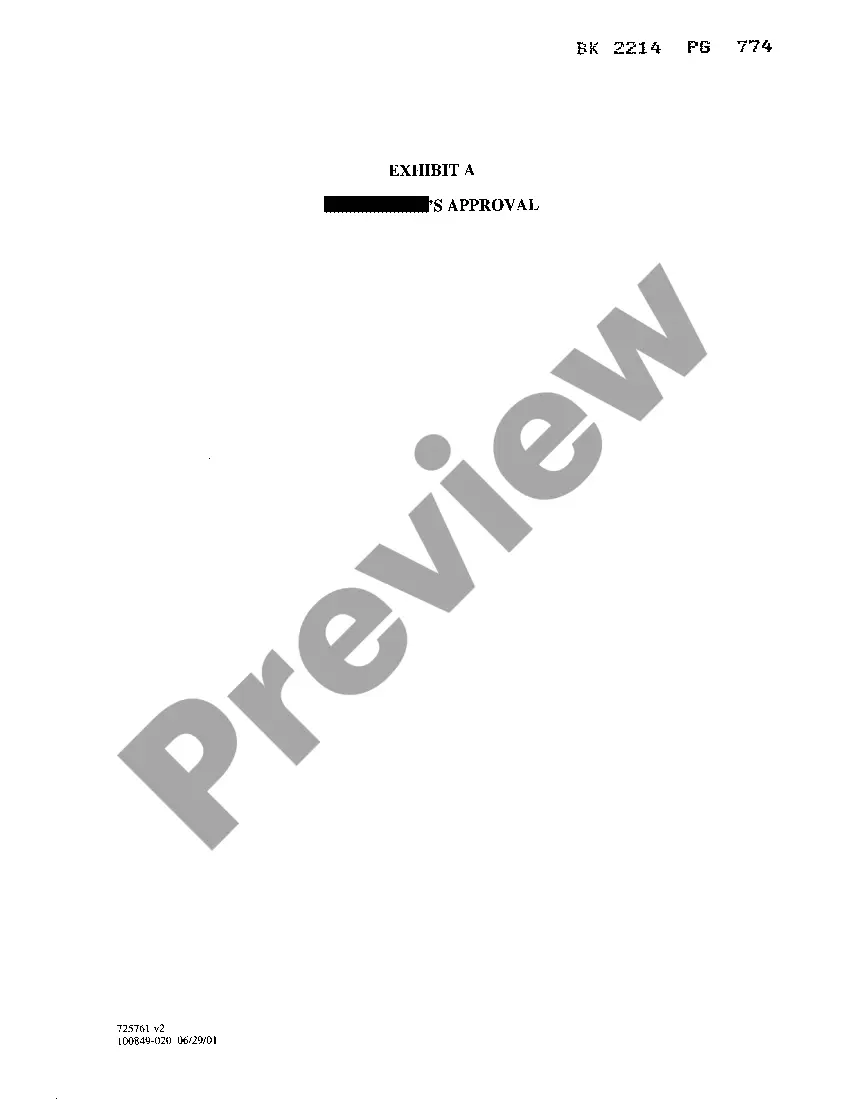 Preview Acknowledgment of Plan Approval for Retail Development