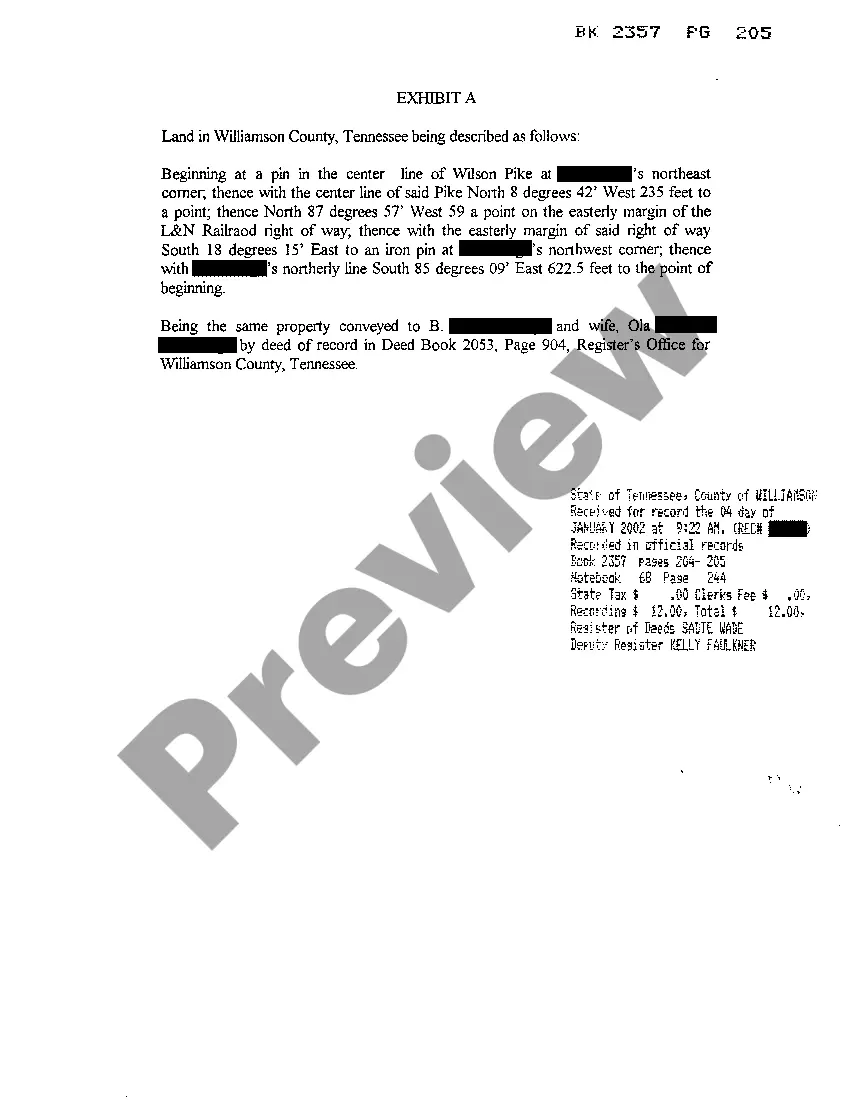 Preview Disclaimer to Pursuant of Tennessee Code