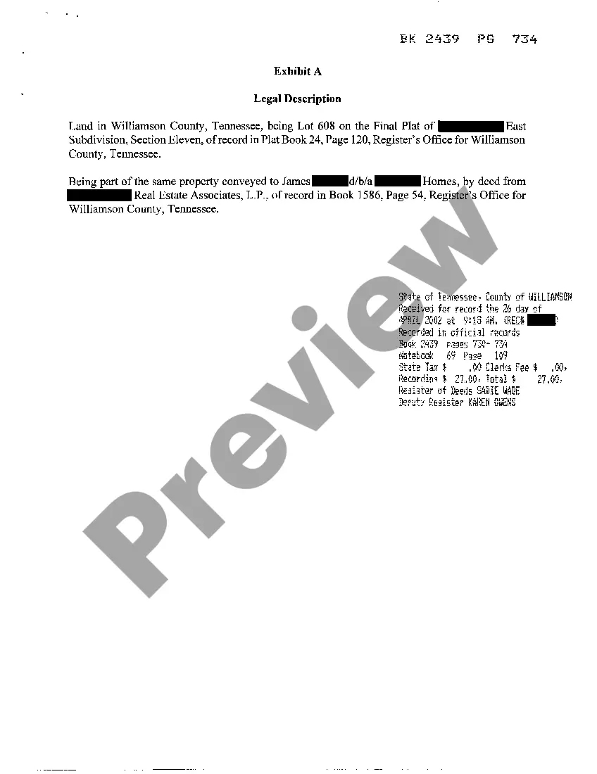 Preview Termination of Memorandum of Reserved Rights