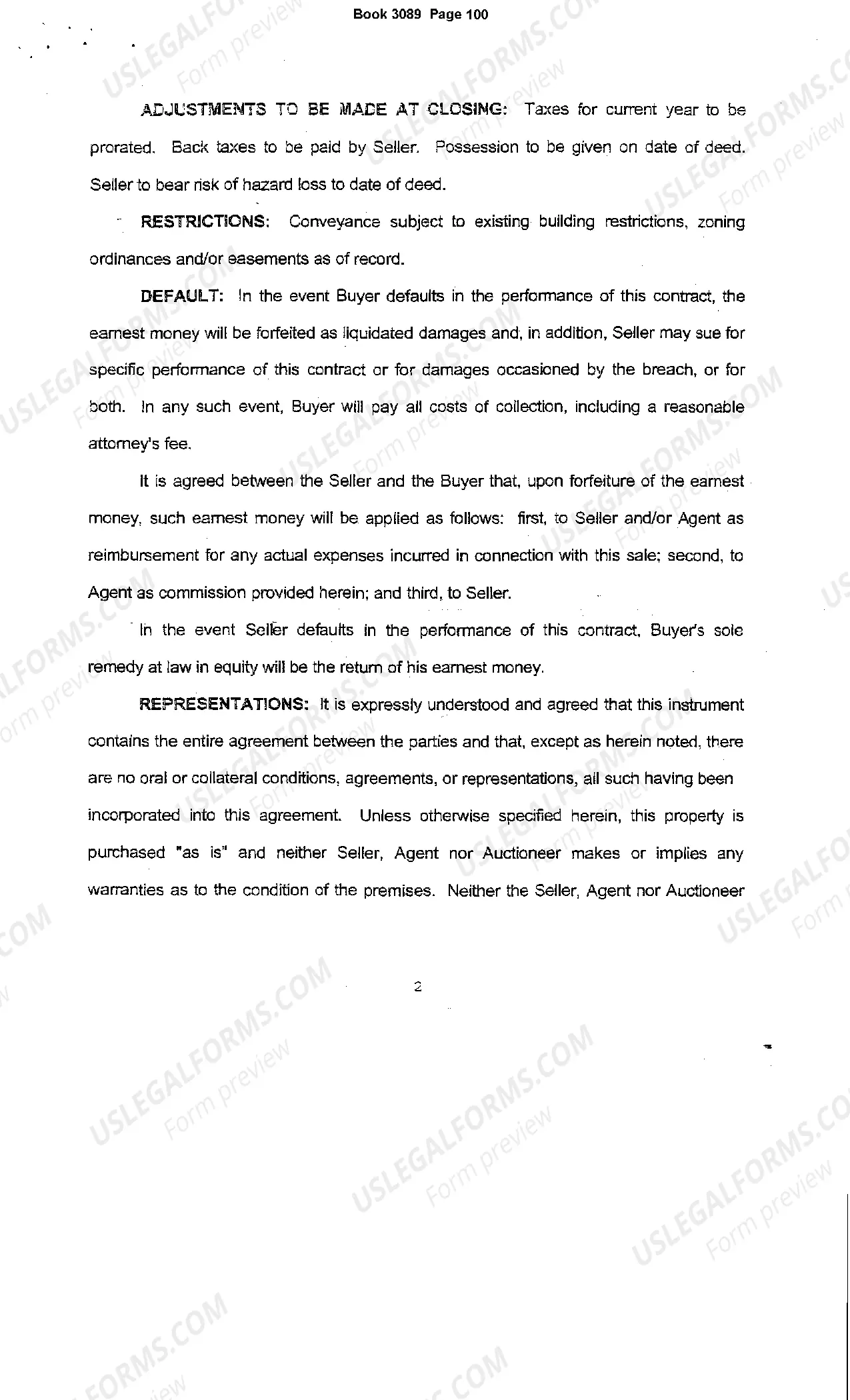 Preview Order of Court Confirming Report of Sale