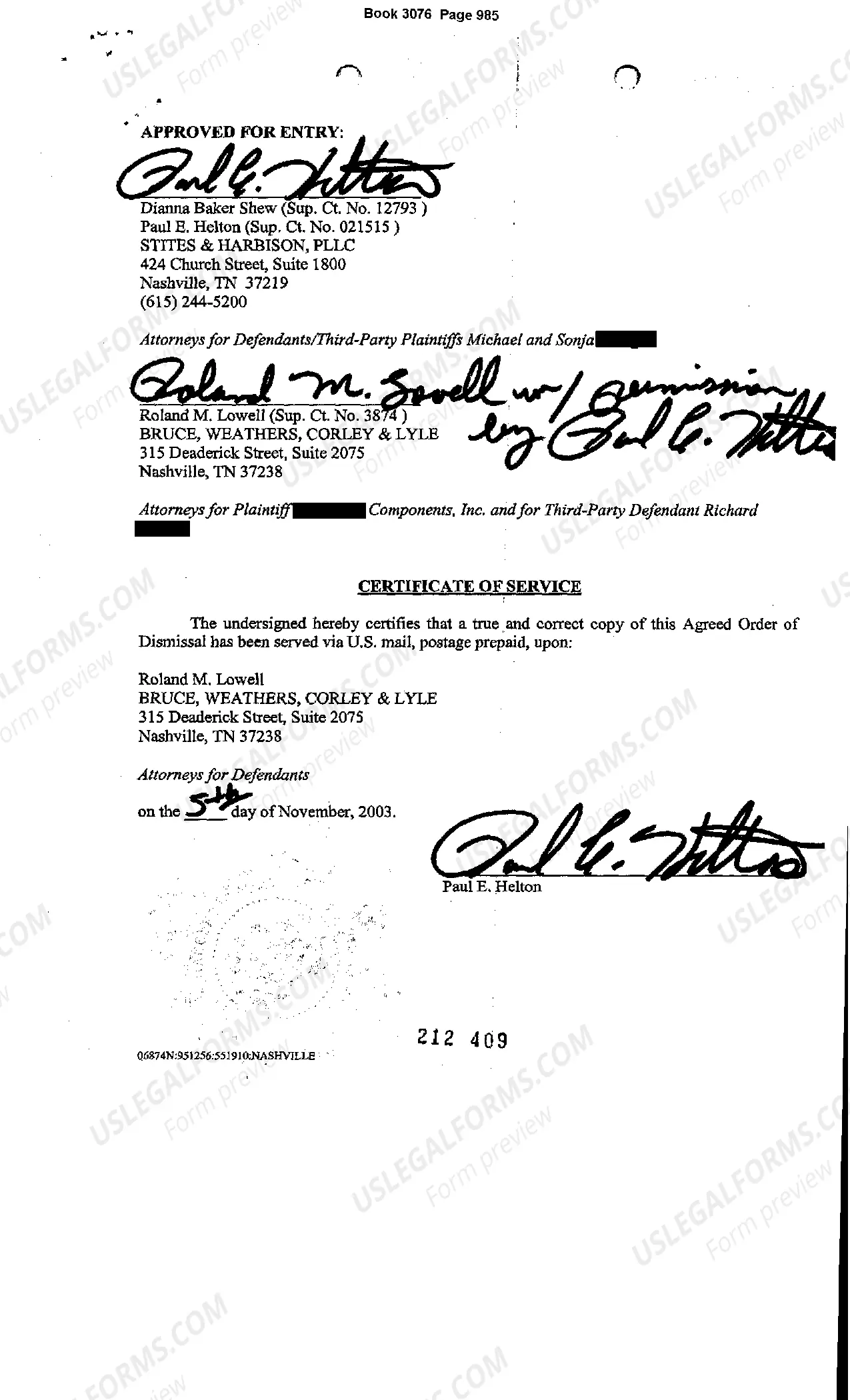 Preview Agreed Order of Dismissal of Action Voiding Lis Pendens