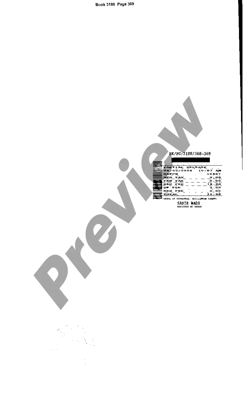 Get Partial Release of Lien Preview Partial Release of Lien