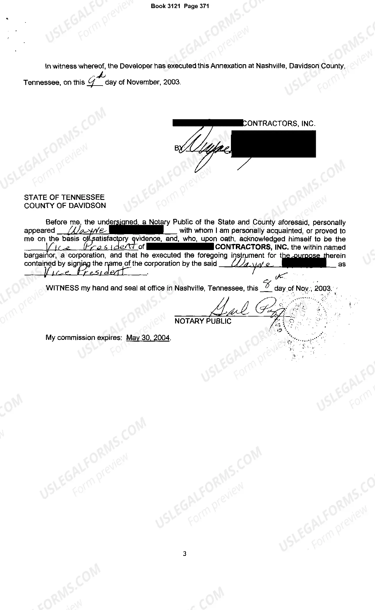 Preview Annexation to Declaration of Restrictive Covenants