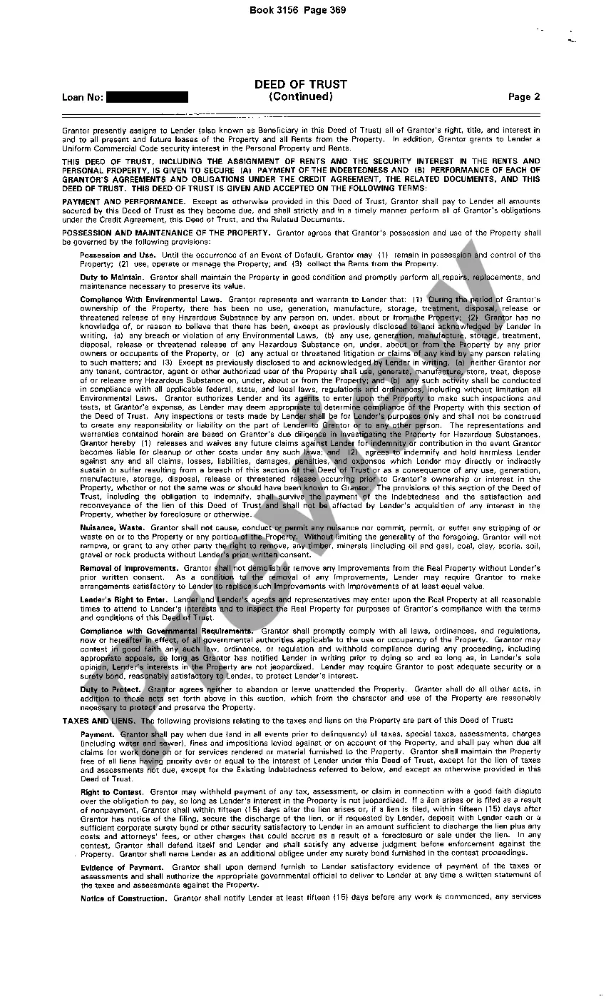 Get Deed of Trust Open End Mortgage Preview Deed of Trust Open End Mortgage