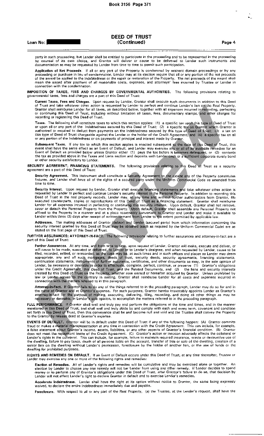Get Deed of Trust Open End Mortgage Preview Deed of Trust Open End Mortgage