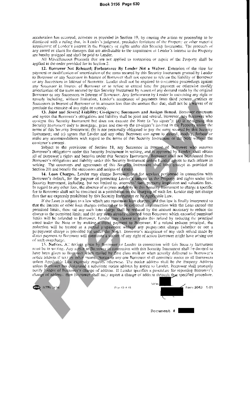 Preview Sample Deed of Trust