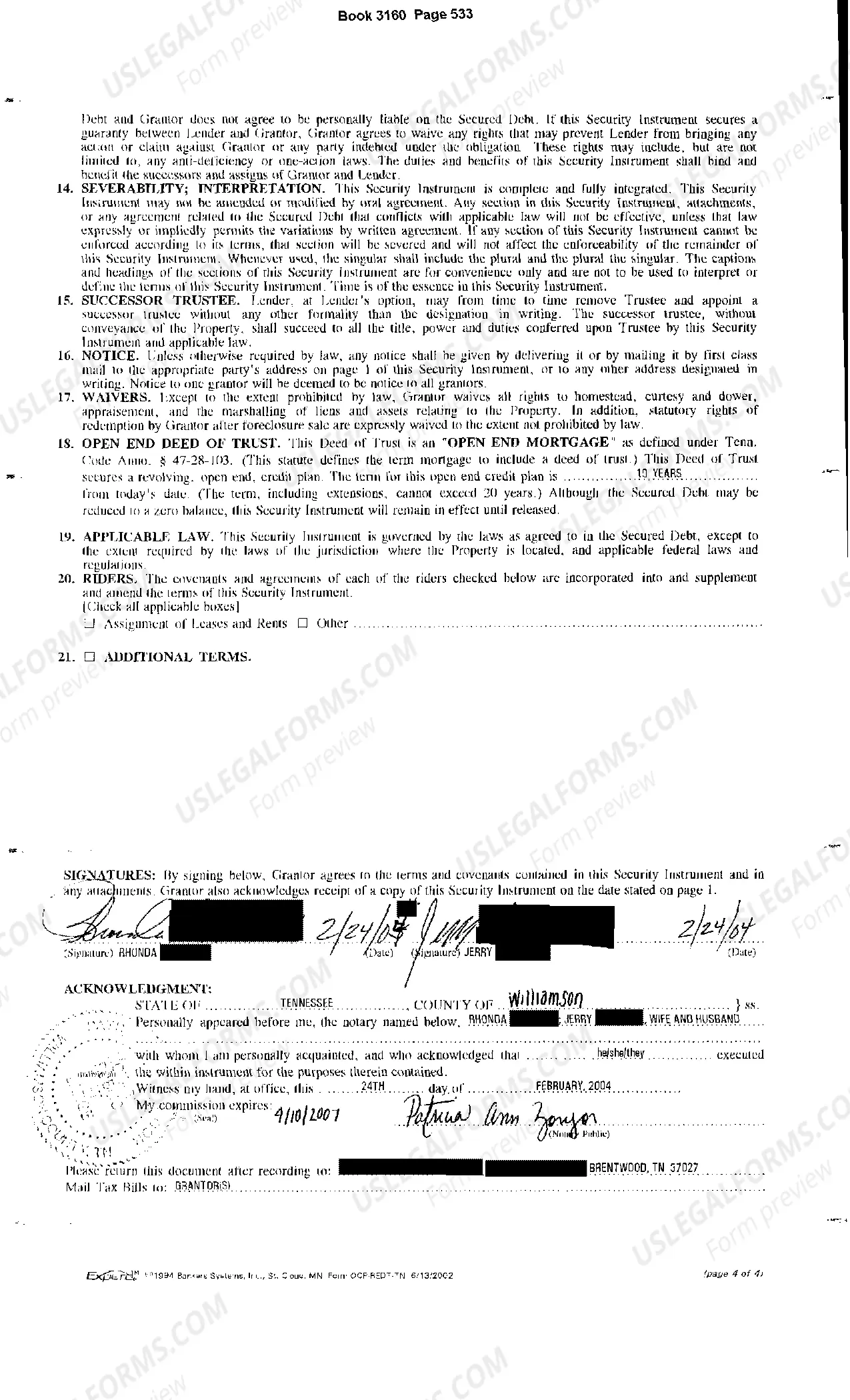 Preview Deed of Trust With Future Advance