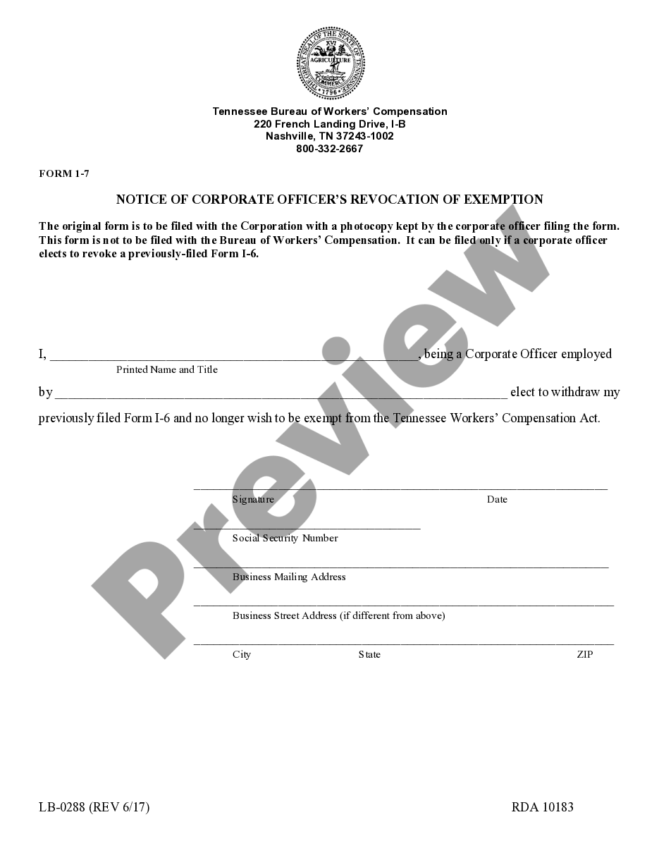 form Notice of Revocation for Workers' Compensation preview