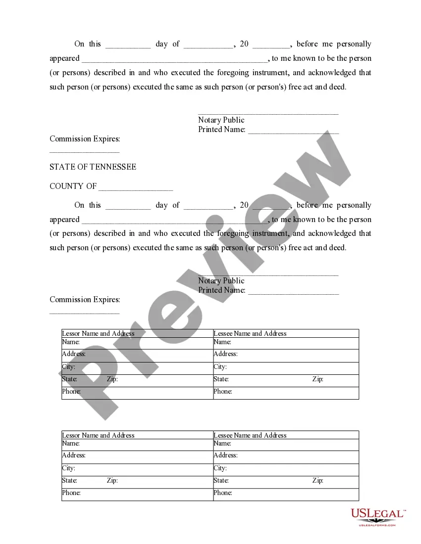Preview Notice of Lease for Recording