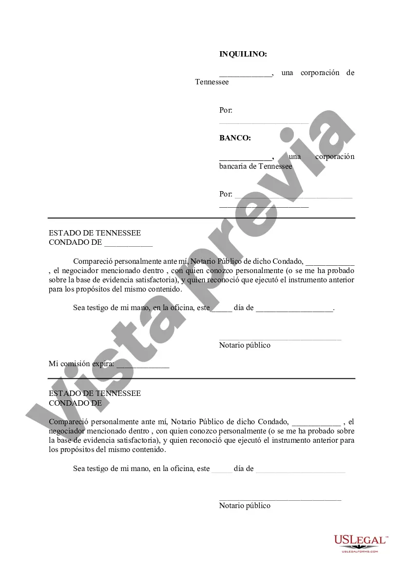 Preview Acuerdo de impedimento del arrendatario, subordinación, no perturbación y desagravio