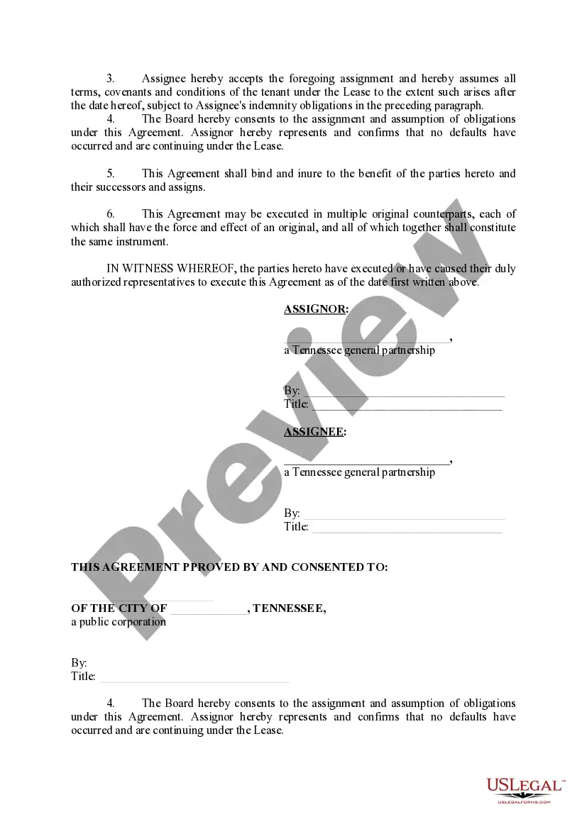 Preview Assignment and Assumption Agreement