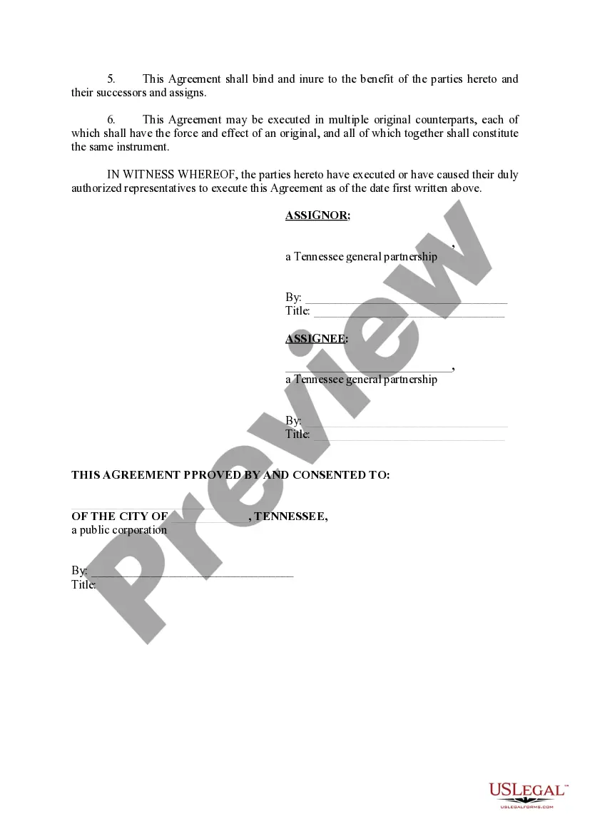 Preview Assignment and Assumption Agreement