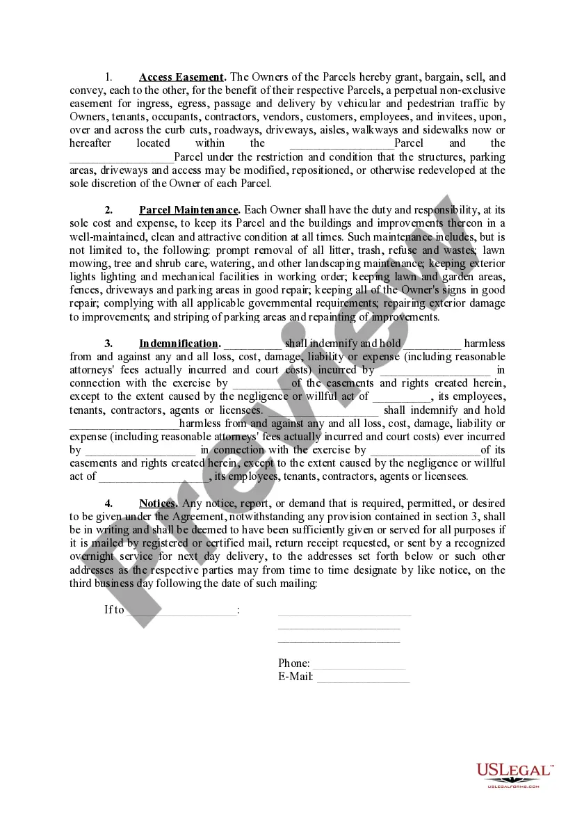Get Mutual and Reciprocal Non-Exclusive Perpetual Easement Agreement Agreement Preview Mutual and Reciprocal Non-Exclusive Perpetual Easement Agreement Agreement