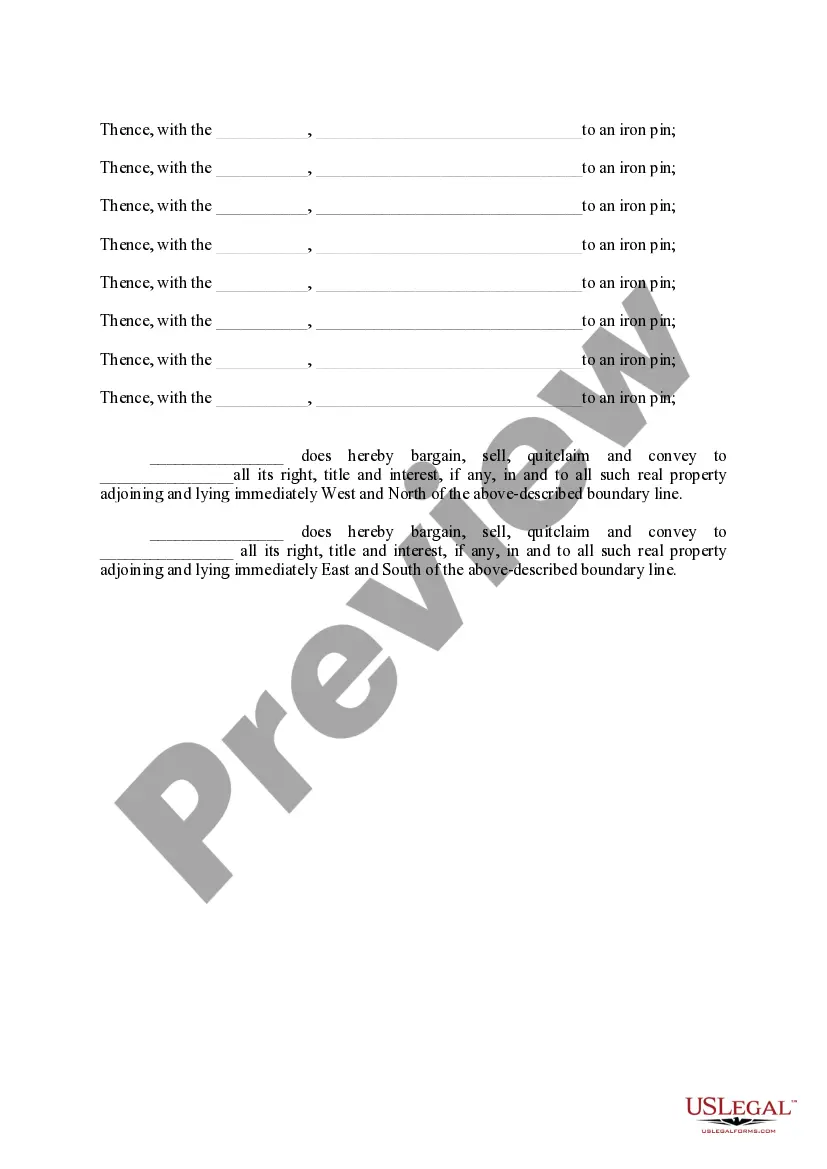Preview Compromise Line Agreement and Quit Claim Deed