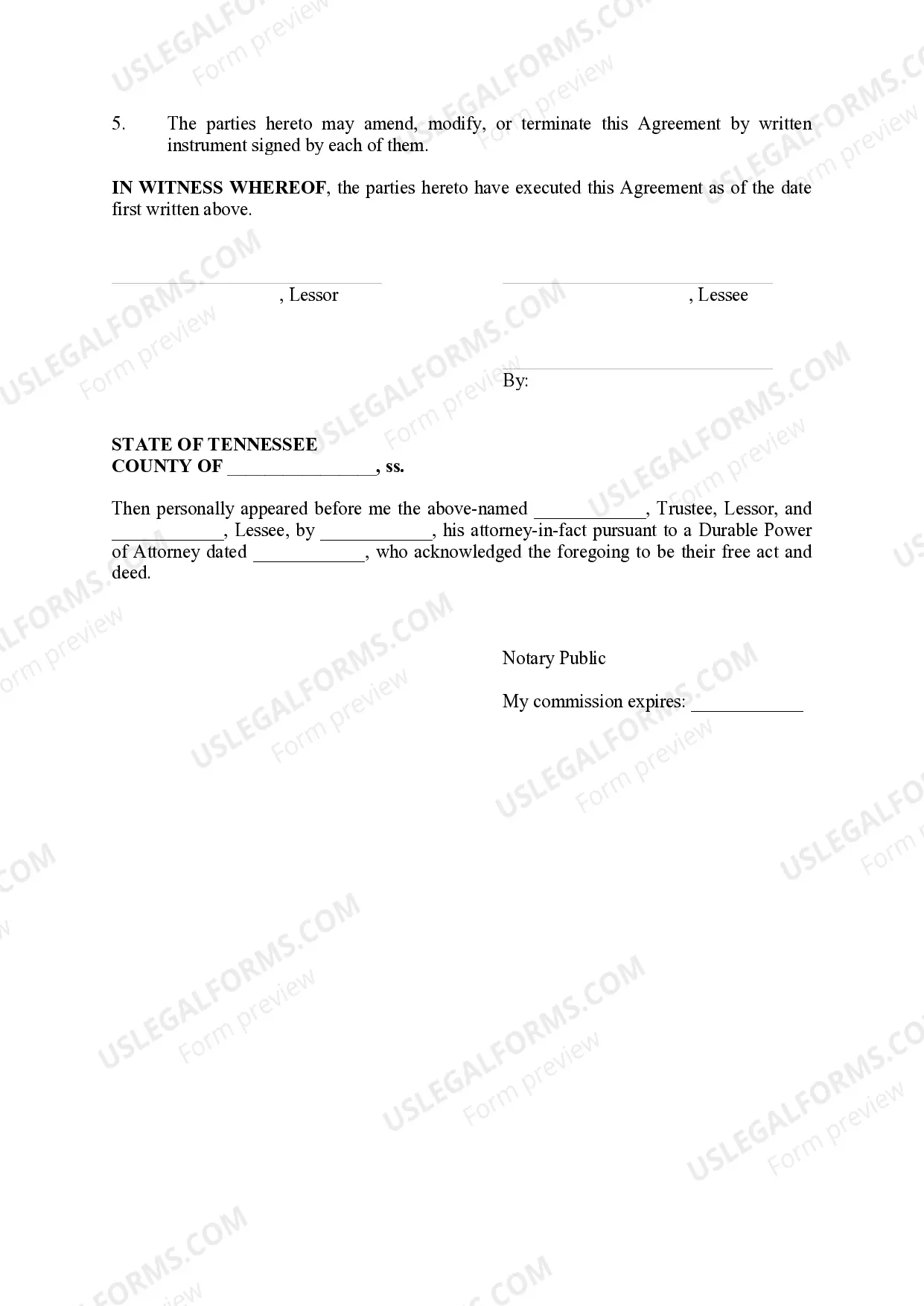 Preview Tenancy Agreement