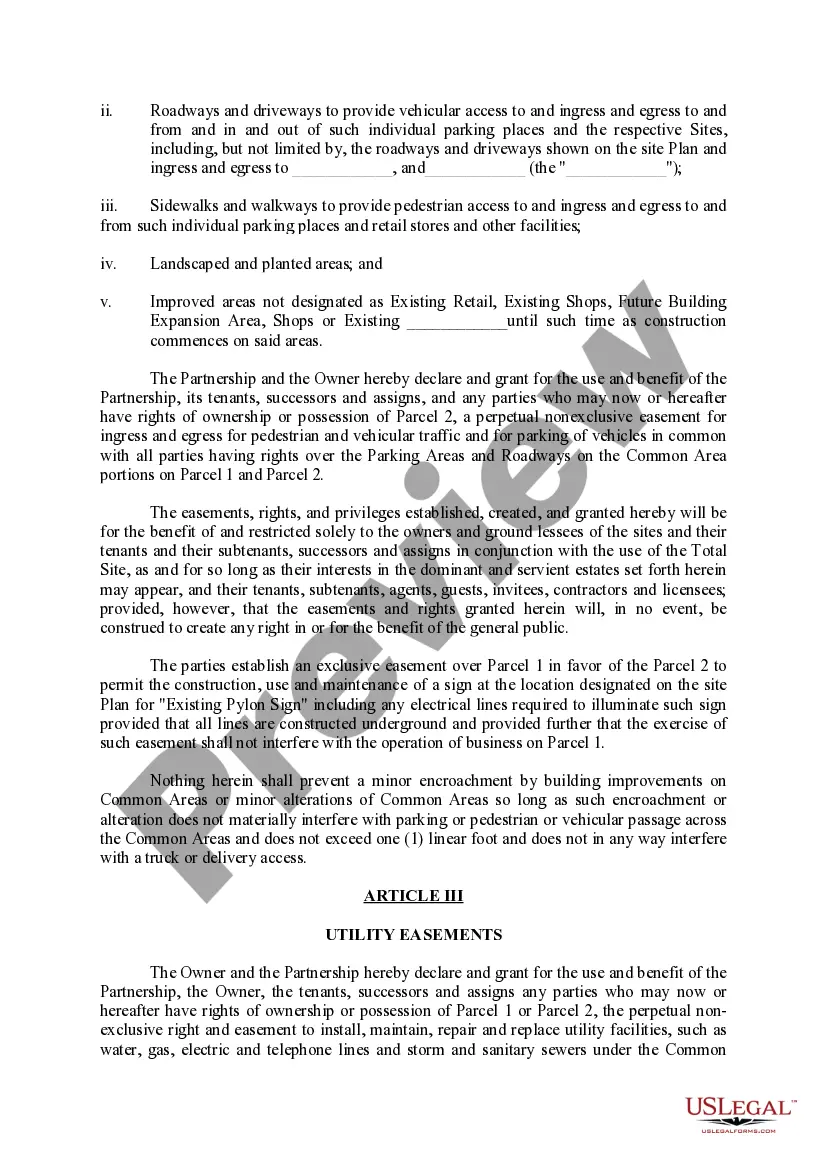 Preview Second Amended and Restated Reciprocal Easement Agreement