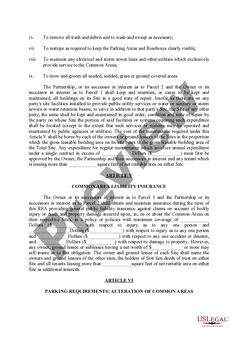 Preview Second Amended and Restated Reciprocal Easement Agreement