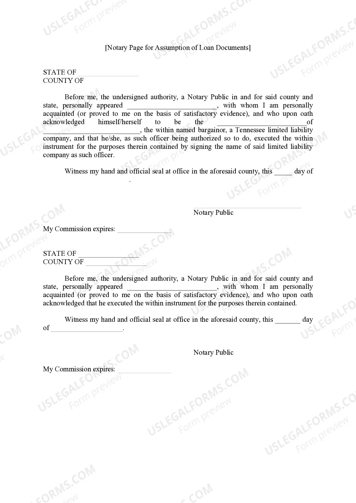 Preview Assumption of Certain Loan Documents