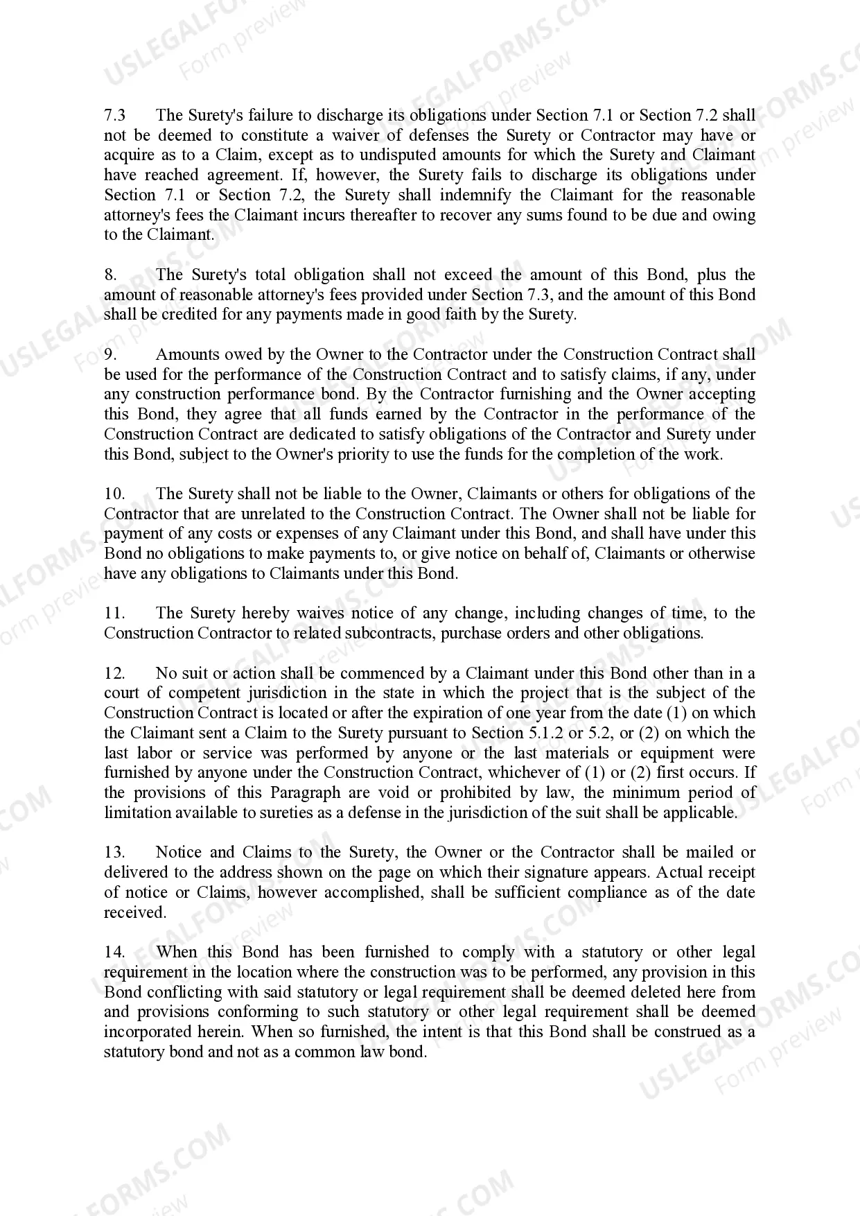 Preview Payment Bond