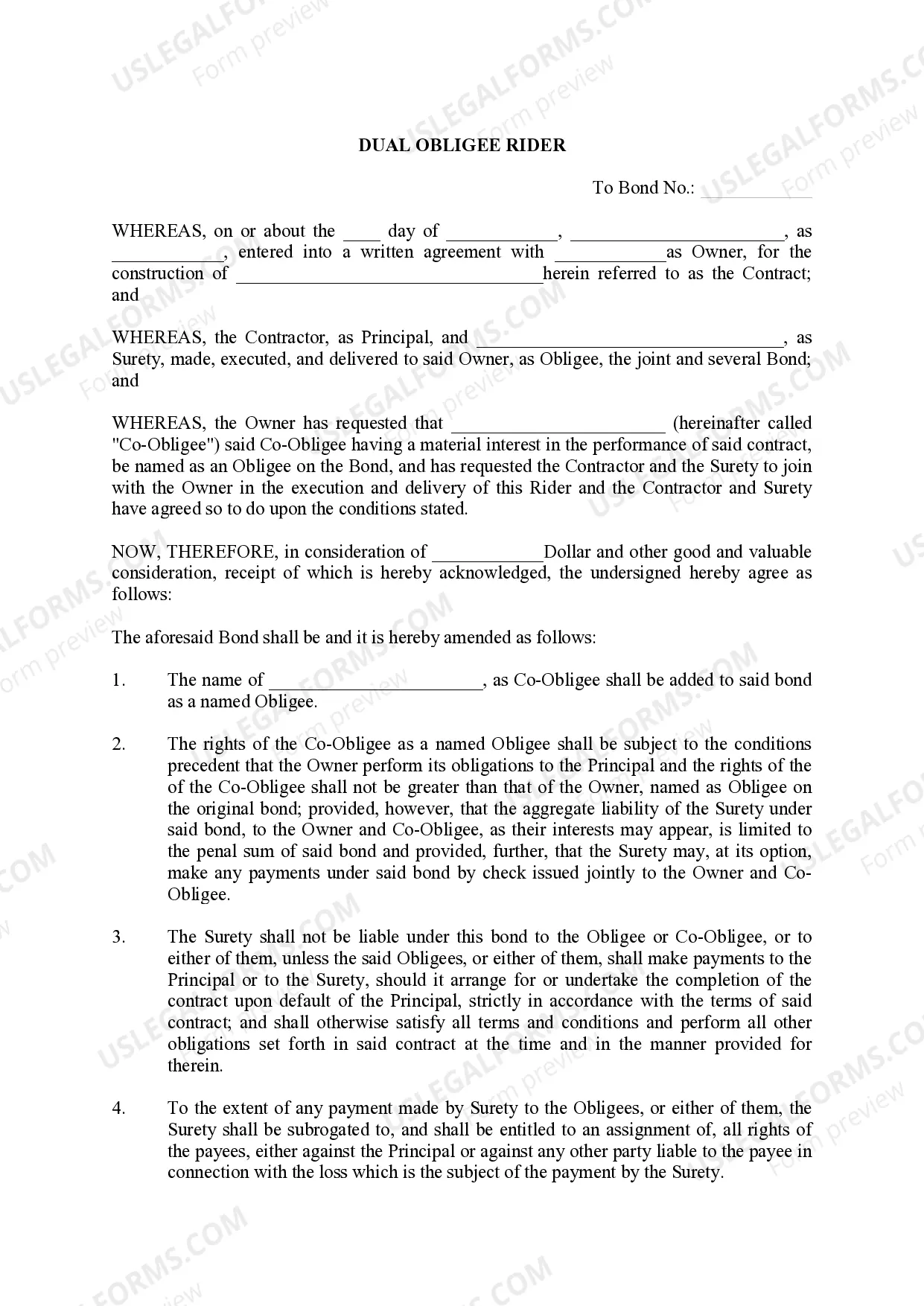 Preview Payment Bond