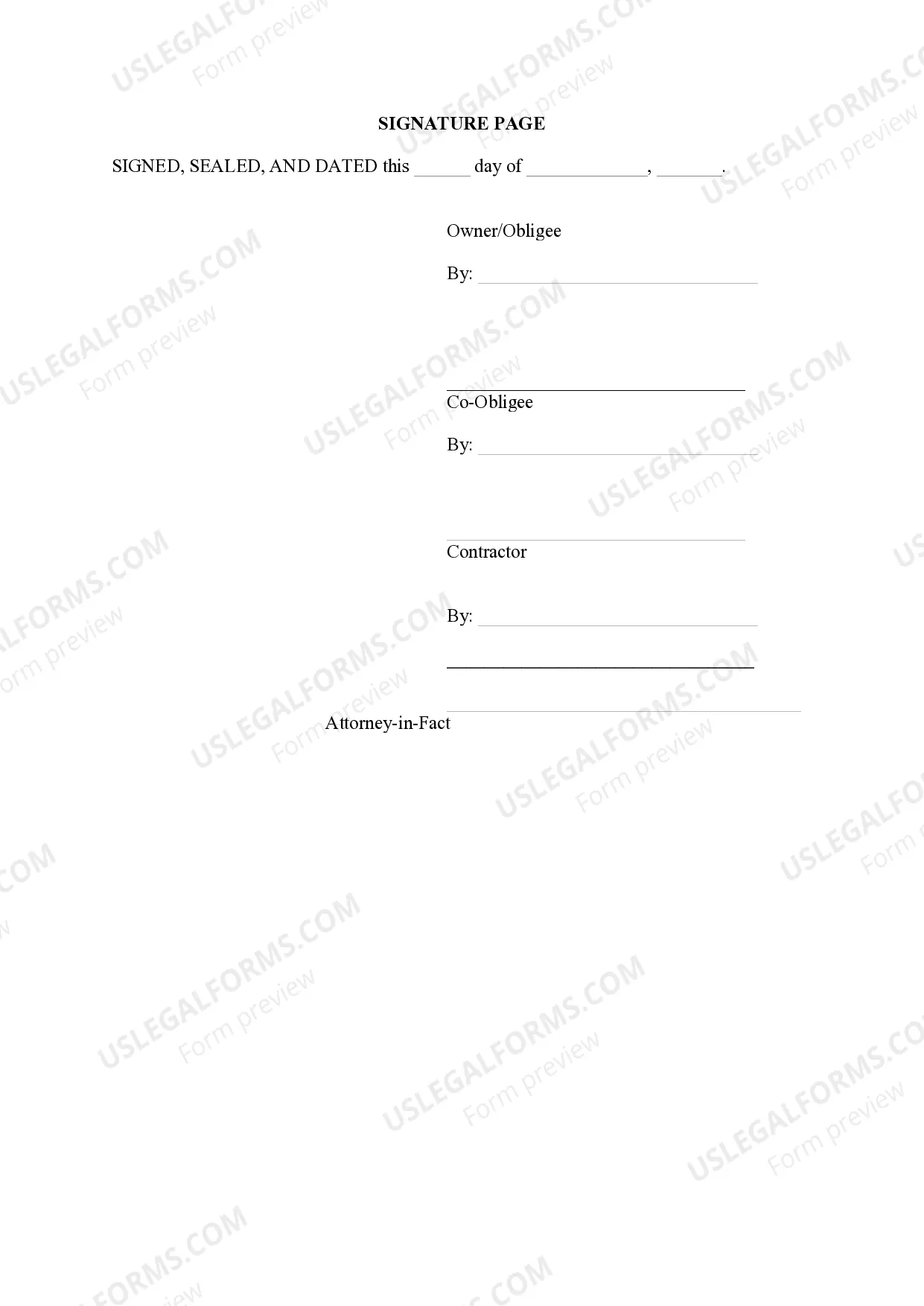 Preview Payment Bond