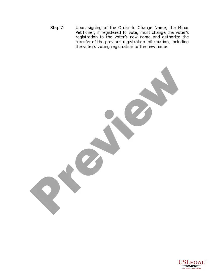 Preview Tennessee Name Change Instructions and Forms Package for a Minor