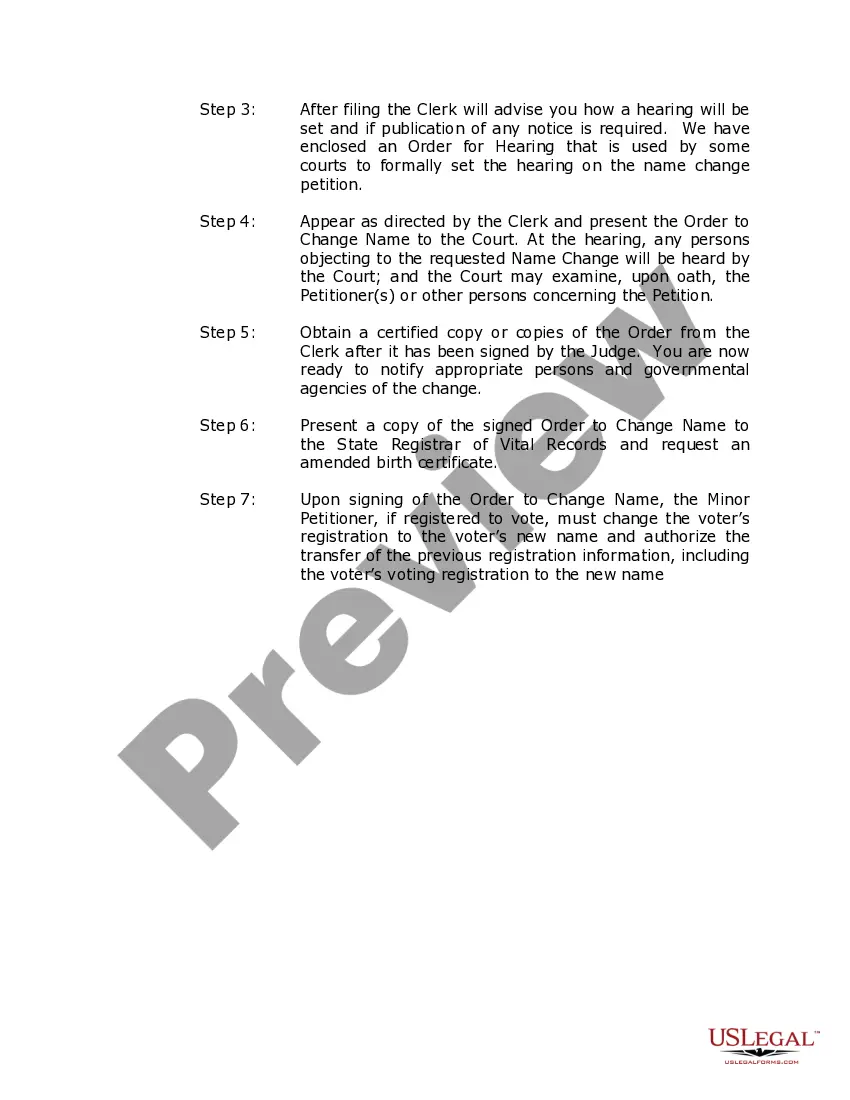 Preview Tennessee Name Change Instructions and Forms Package for a Family