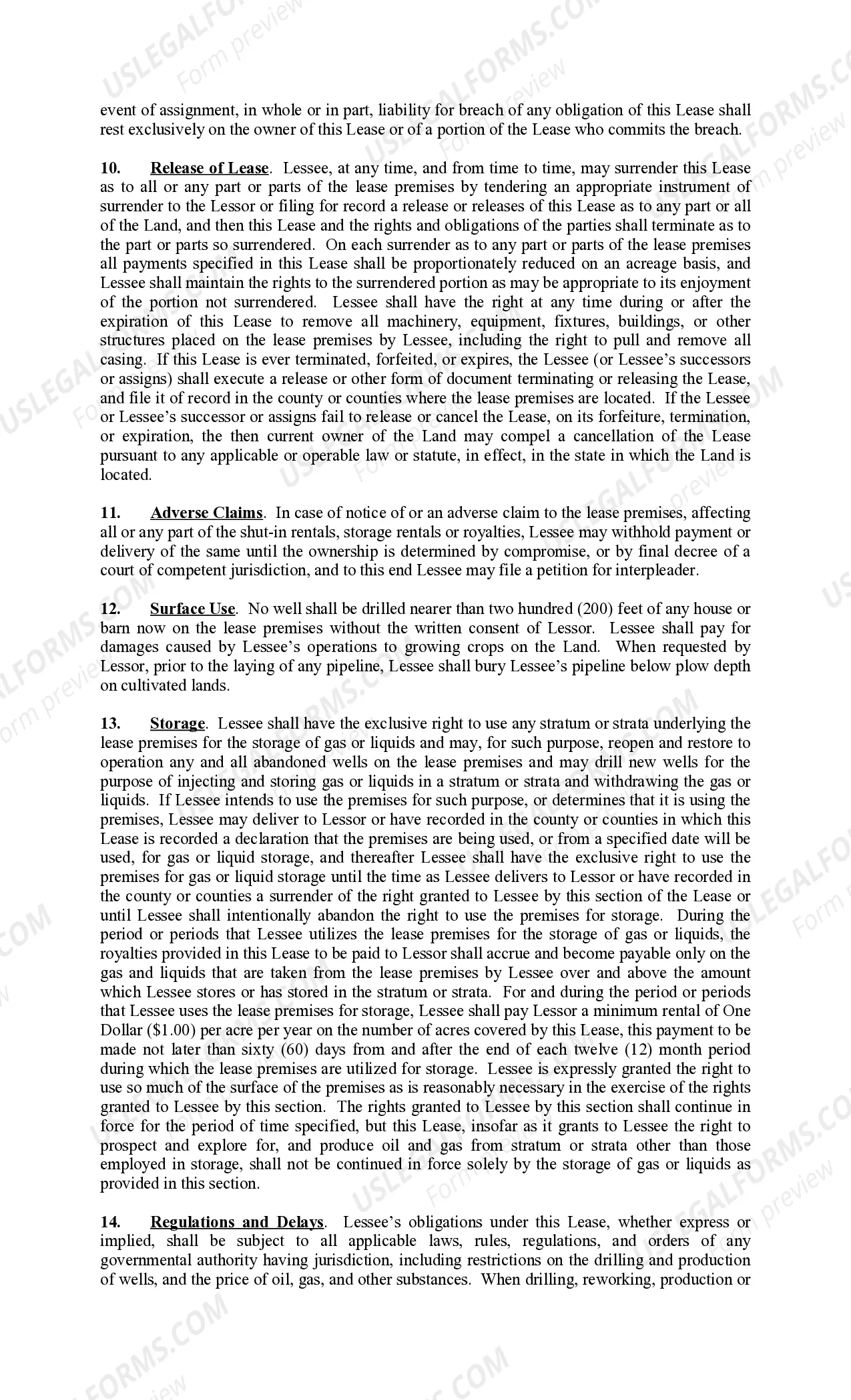 Preview Rental Lease Pooling Provision