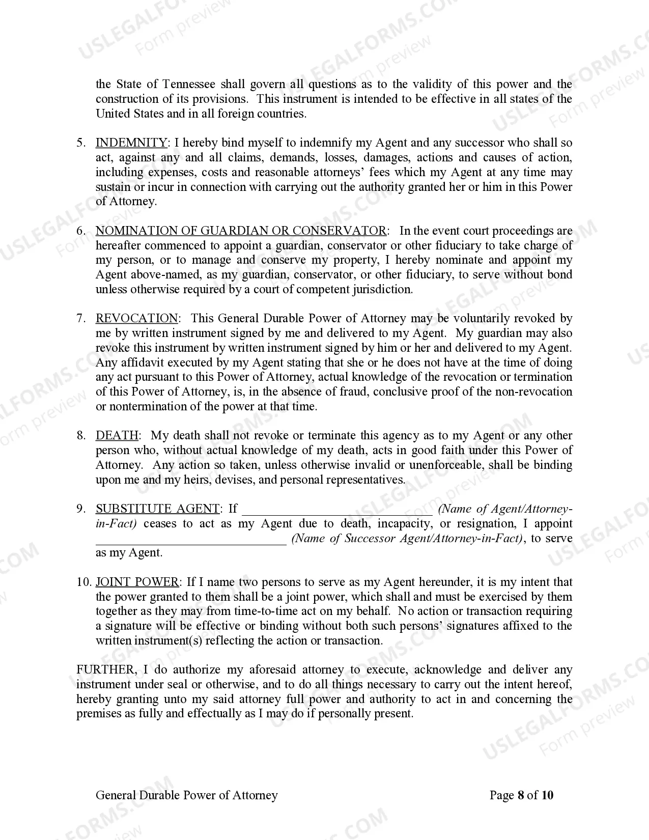 Preview General Durable Power of Attorney for Property and Finances or Financial Effective Immediately