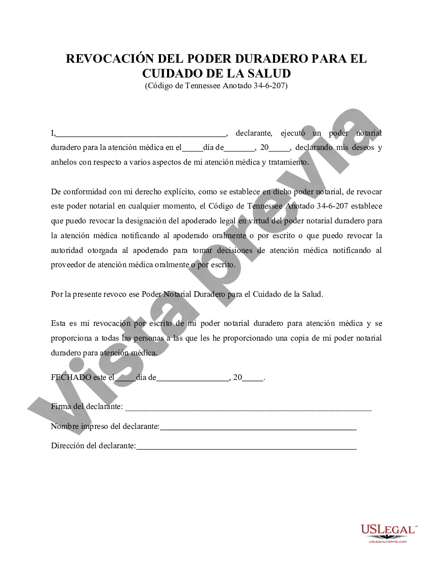 Preview Revocación de poder notarial para atención médica