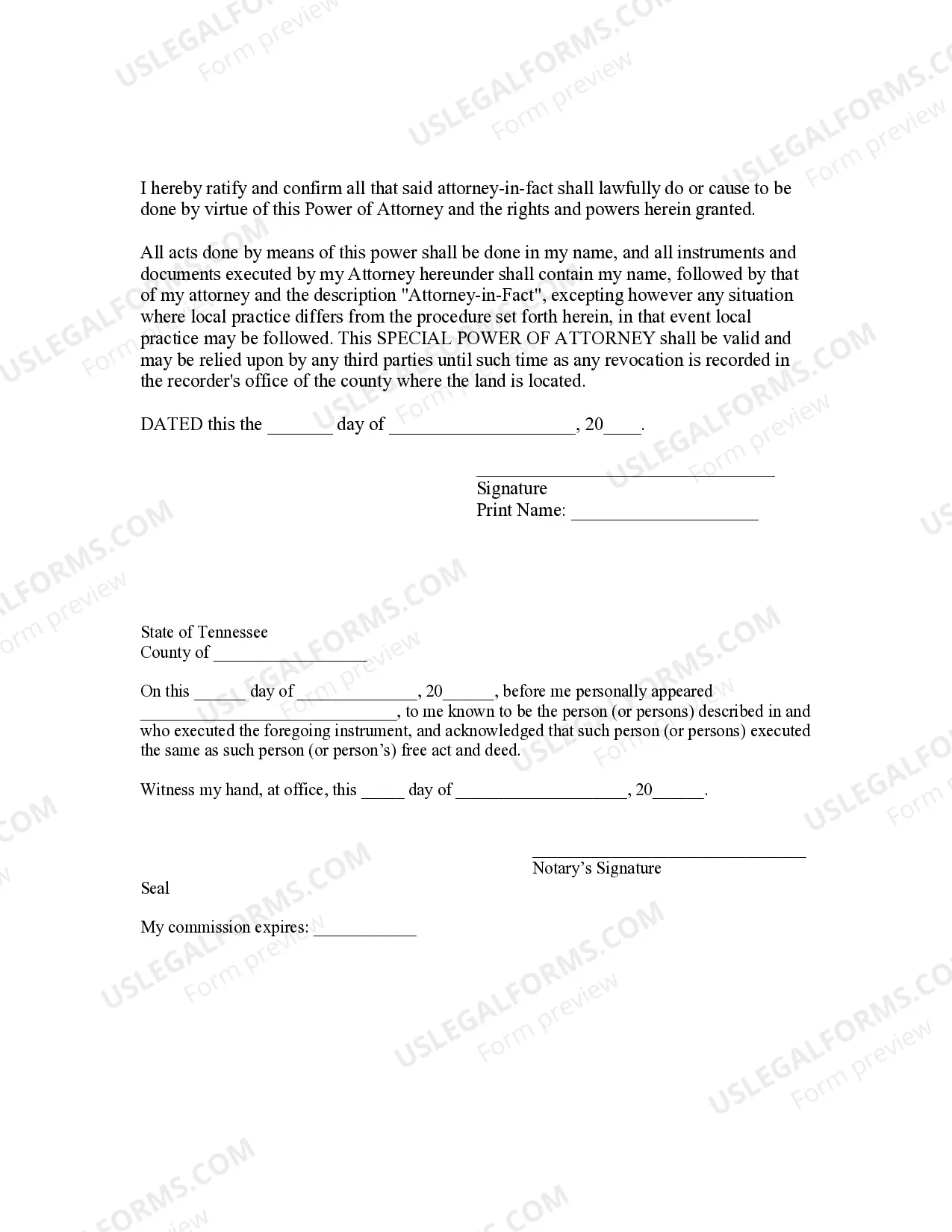 Preview Special or Limited Power of Attorney for Real Estate Purchase Transaction by Purchaser