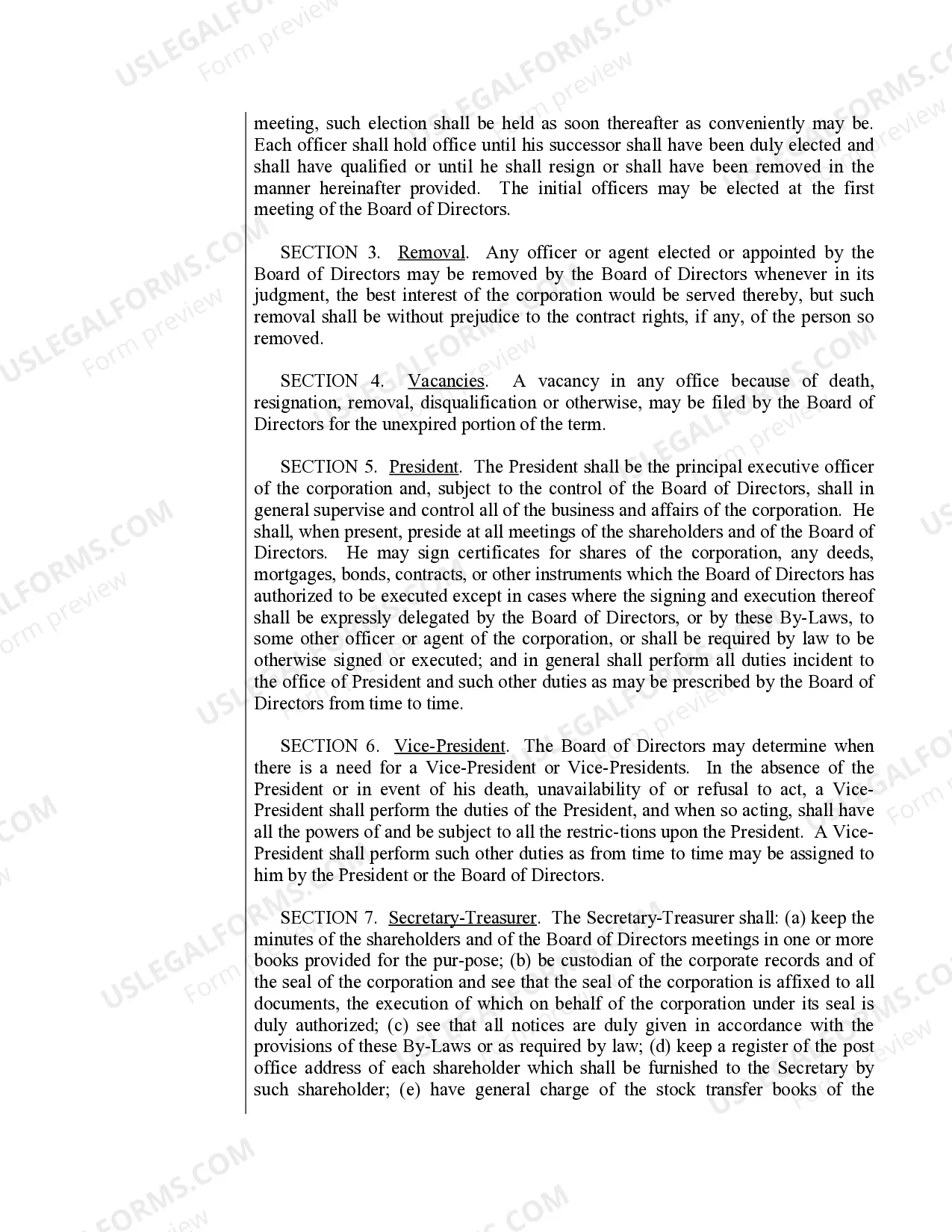 Preview Sample Bylaws for a Tennessee Professional Corporation