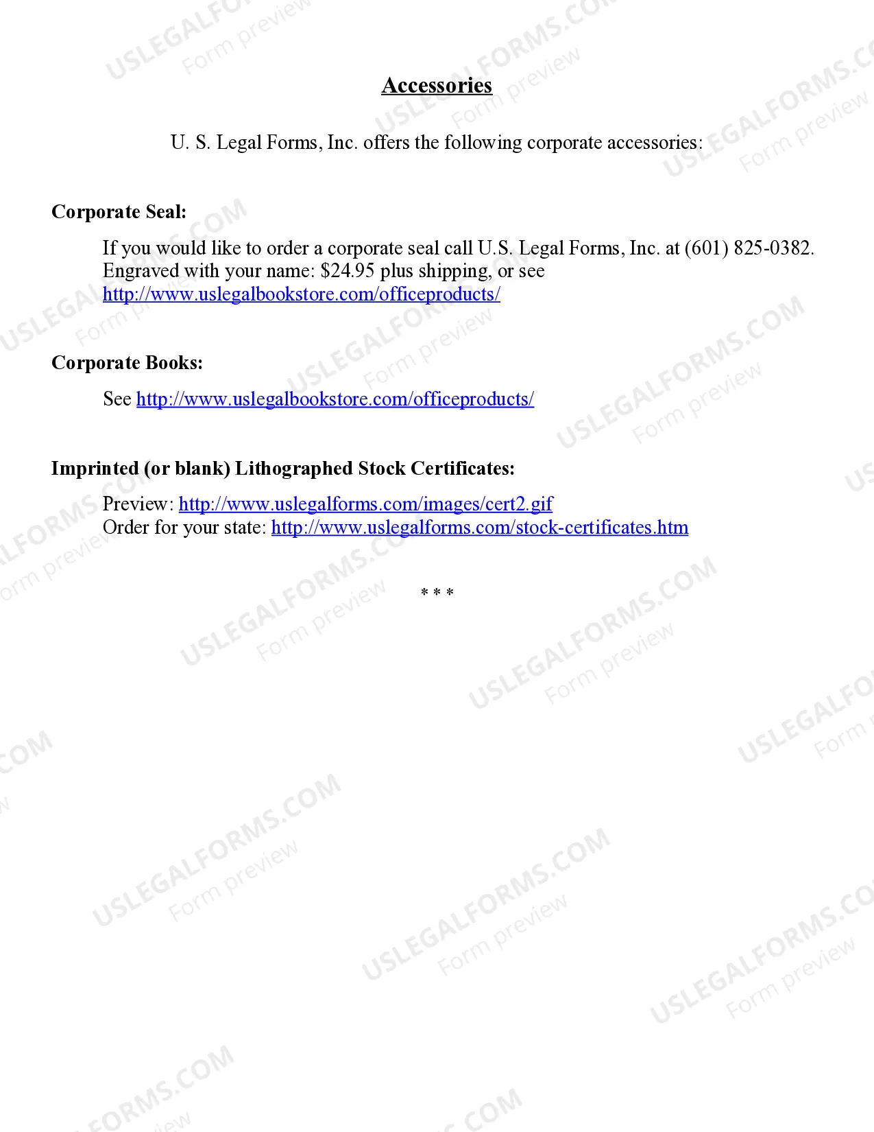 Preview Sample Corporate Records for a Tennessee Professional Corporation