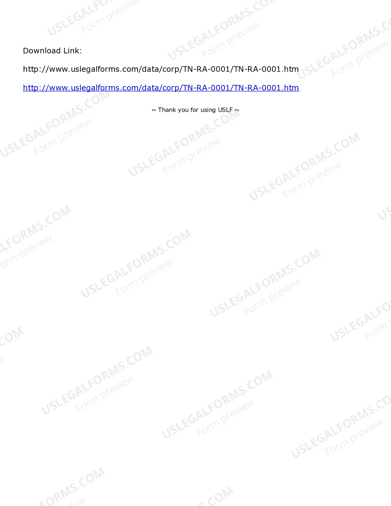 Preview Tennessee Change of Registered Agent