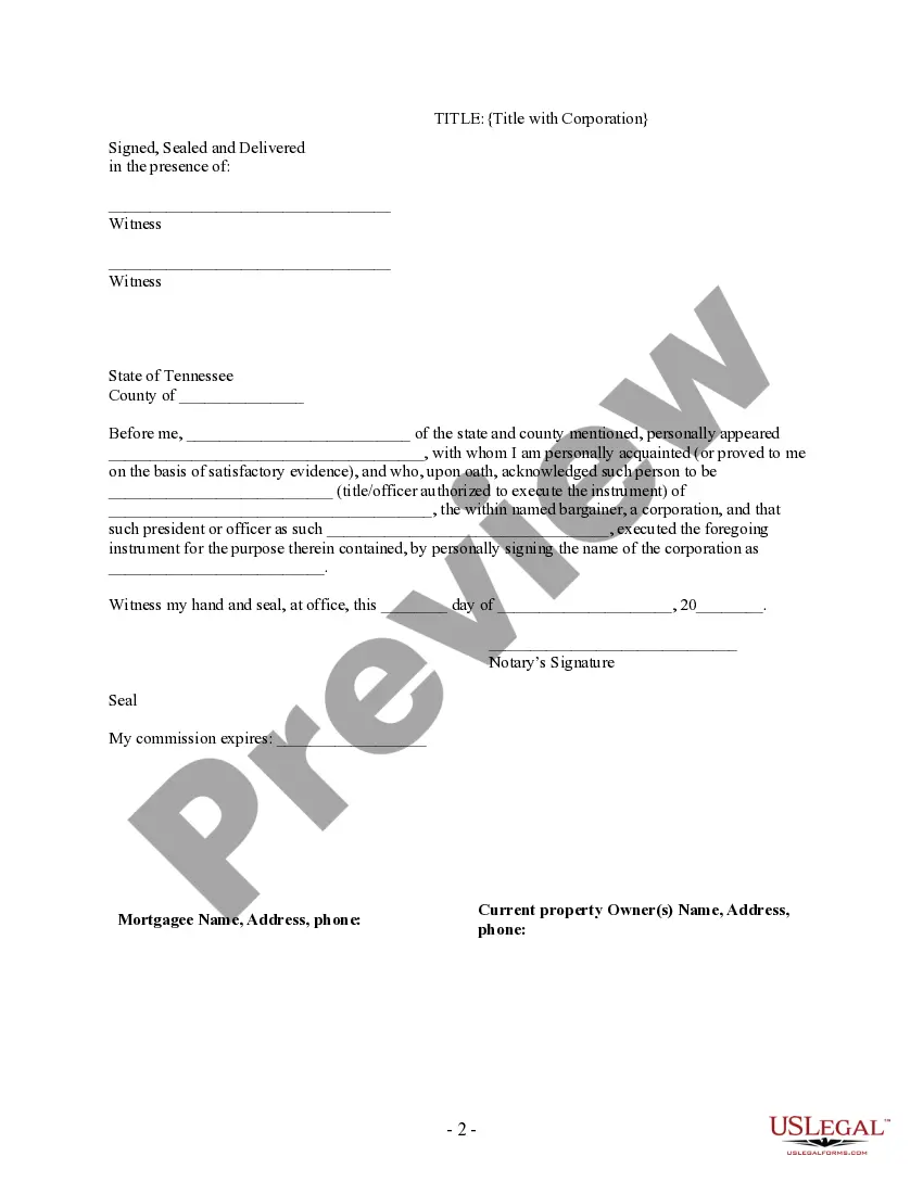 Get Partial Release of Property From Deed of Trust for Corporation Preview Partial Release of Property From Deed of Trust for Corporation