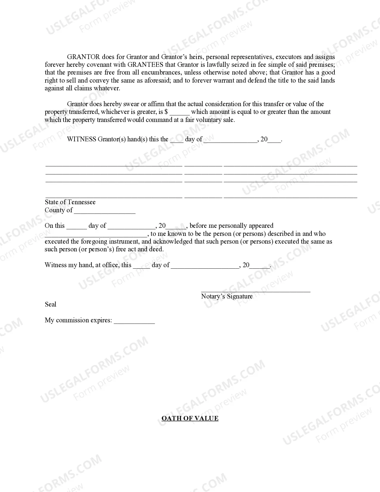 Preview Warranty Deed for Individuals to Individual with Reserved Life Estates