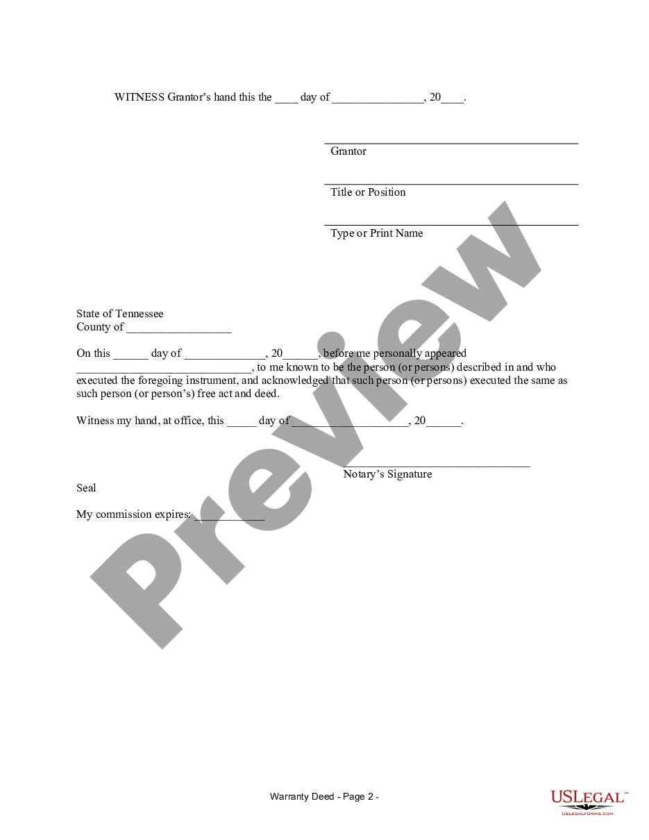 page 4 Warranty Deed for Trust to Trust preview