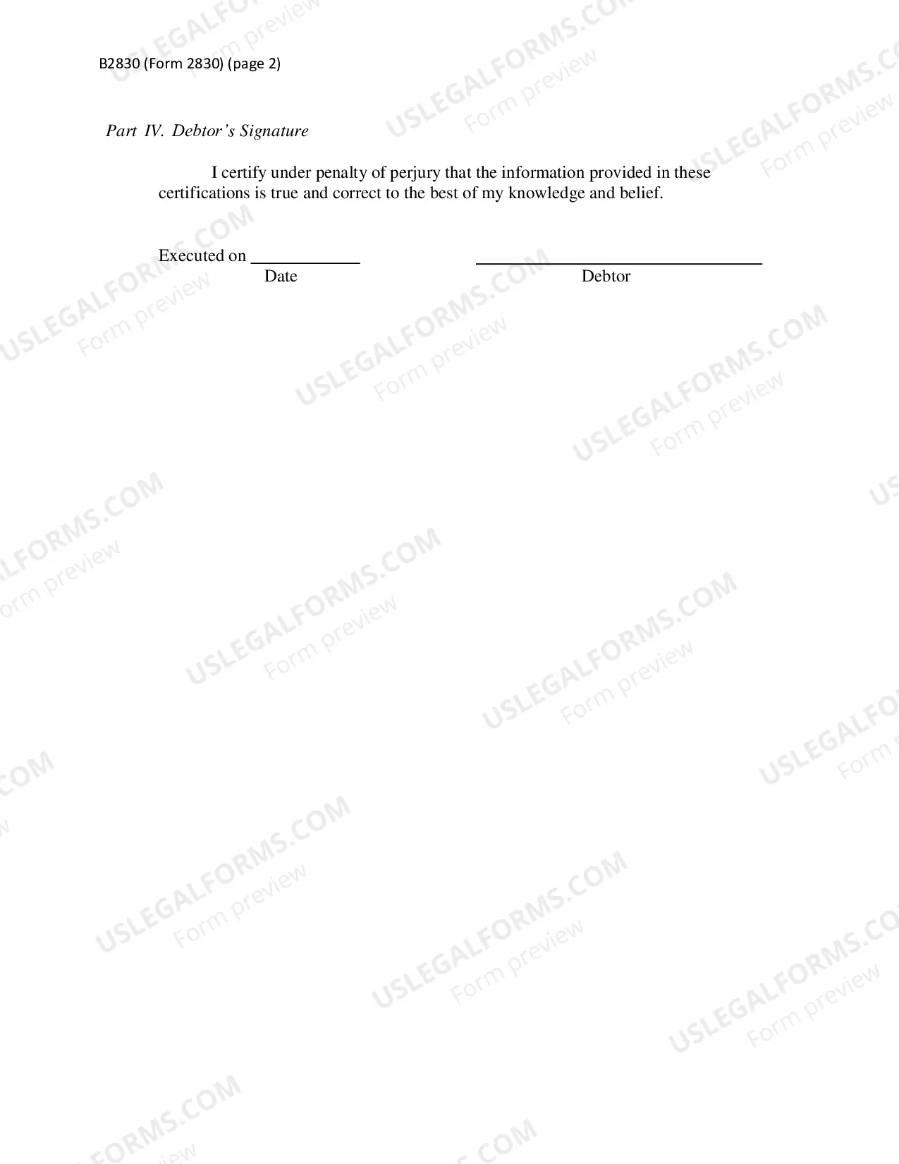 Preview CHAPTER 13 DEBTOR'S CERTIFICATIONS REGARDING DOMESTIC SUPPORT OBLIGATIONS AND SECTION 522(q)