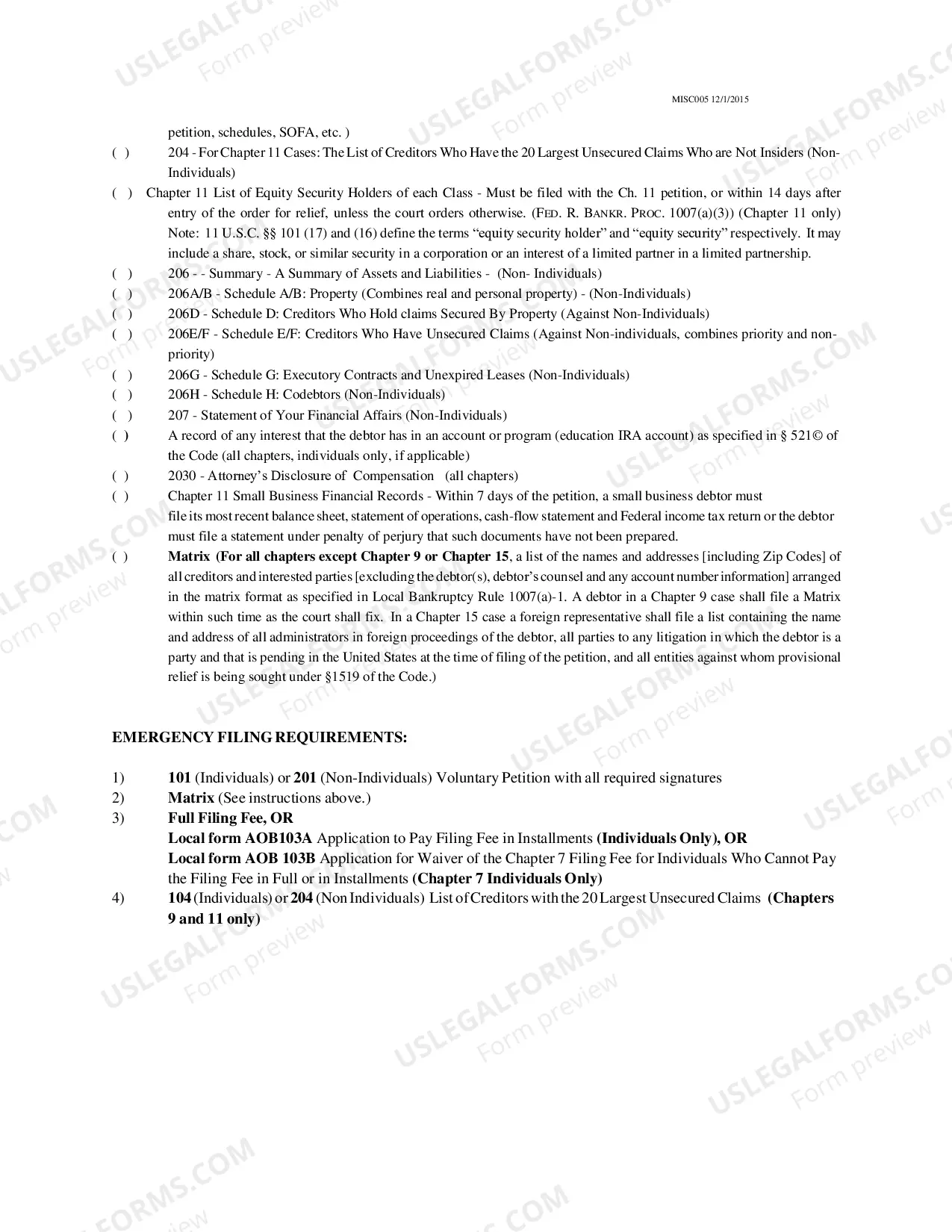 Preview PETITION WORK LIST