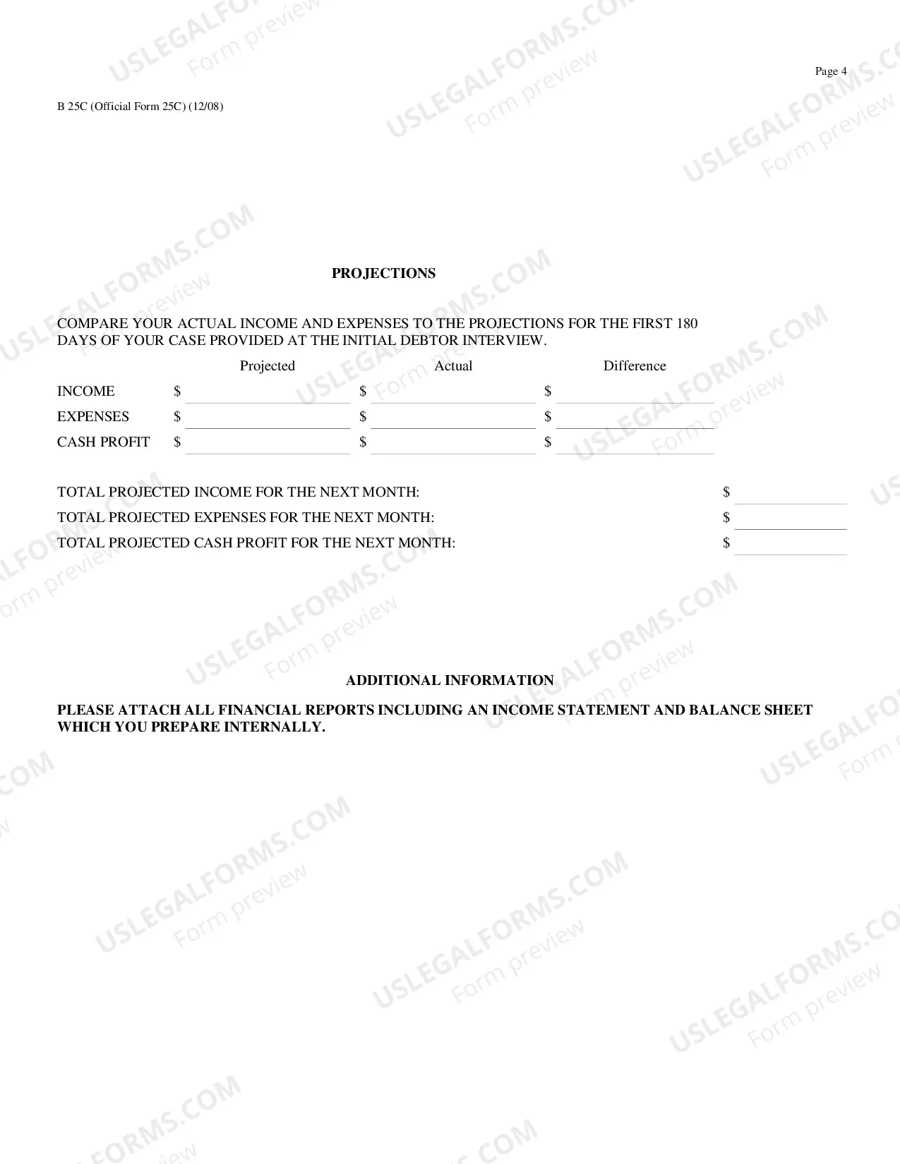 Preview CHAPTER 11 MONTHLY OPERATING REPORT - SMALL BUSINESS