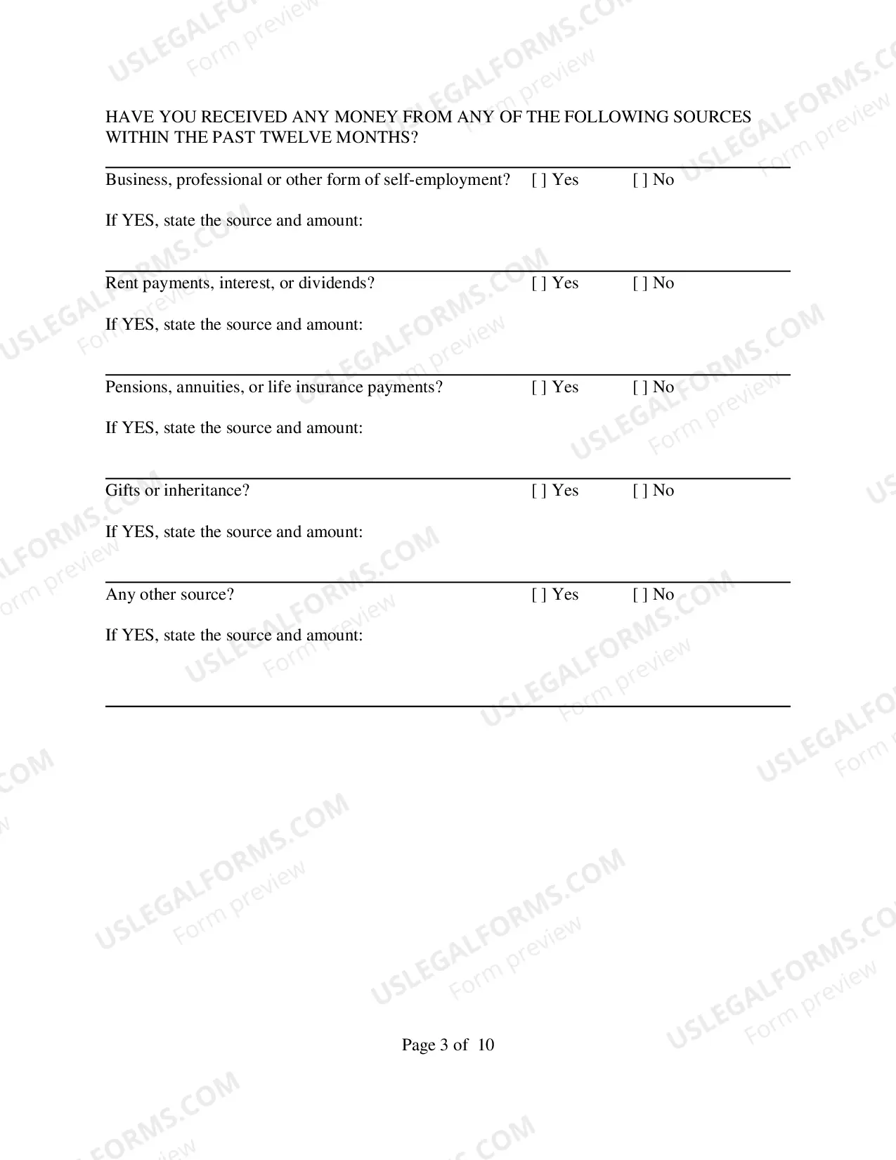 Preview Application to Proceed in Forma Pauperis (non-prisoner cases)
