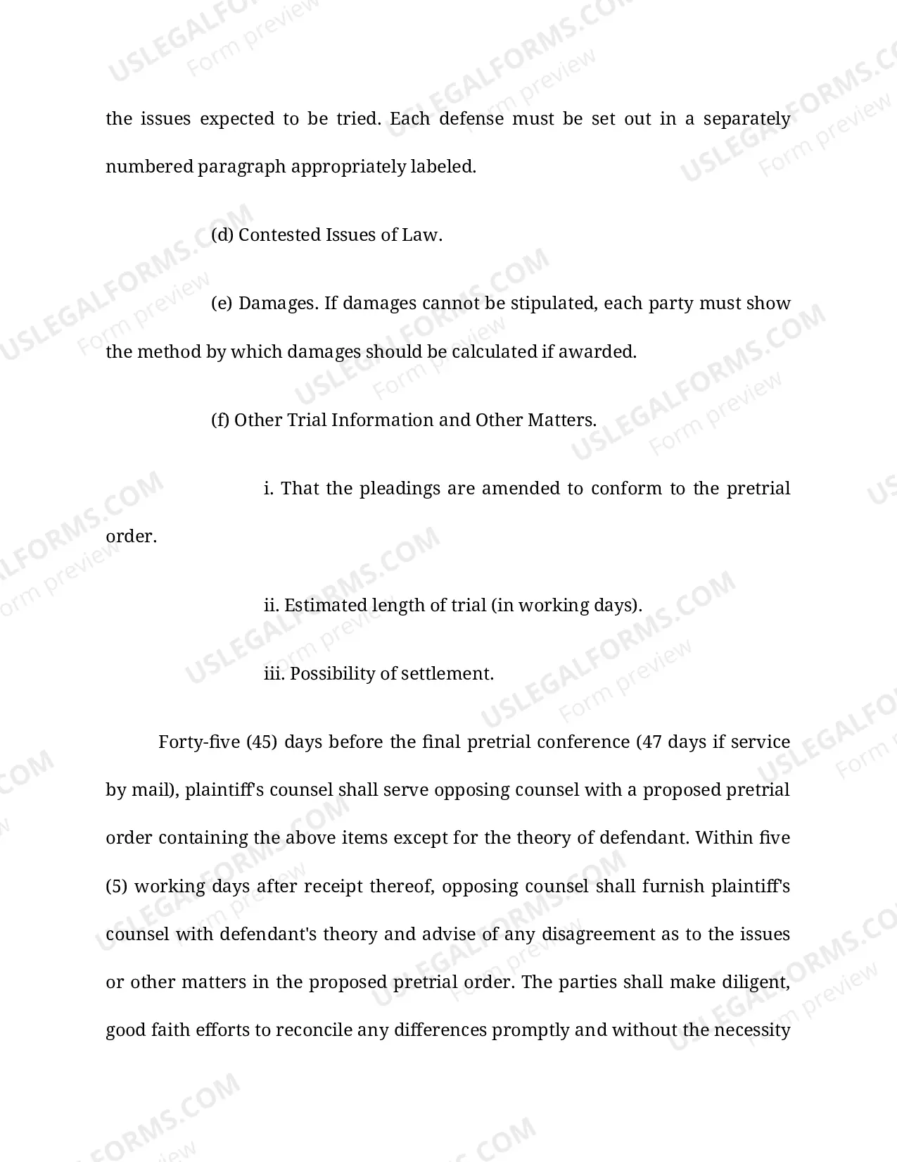 Preview Scheduling Order (Civil) - Judge Greer