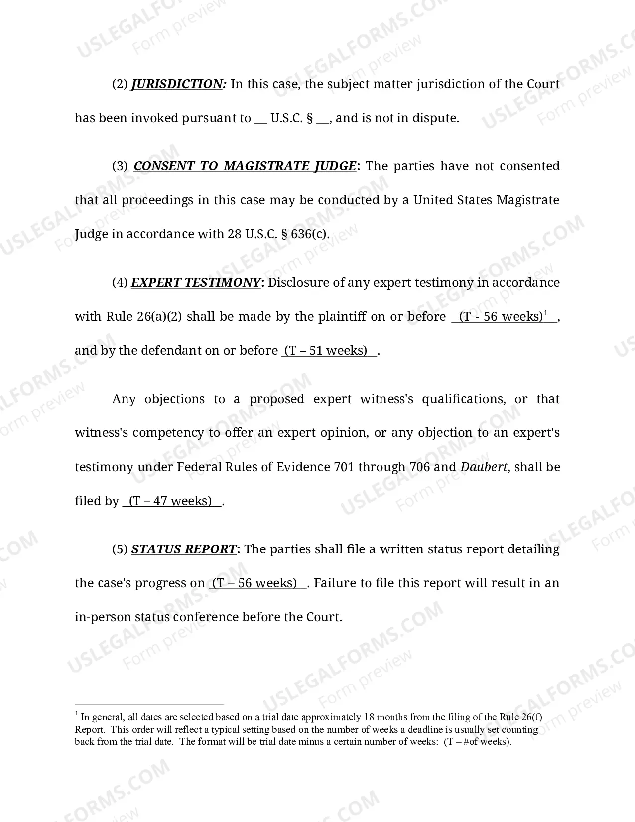 Preview Scheduling Order (Civil) - Judge Greer