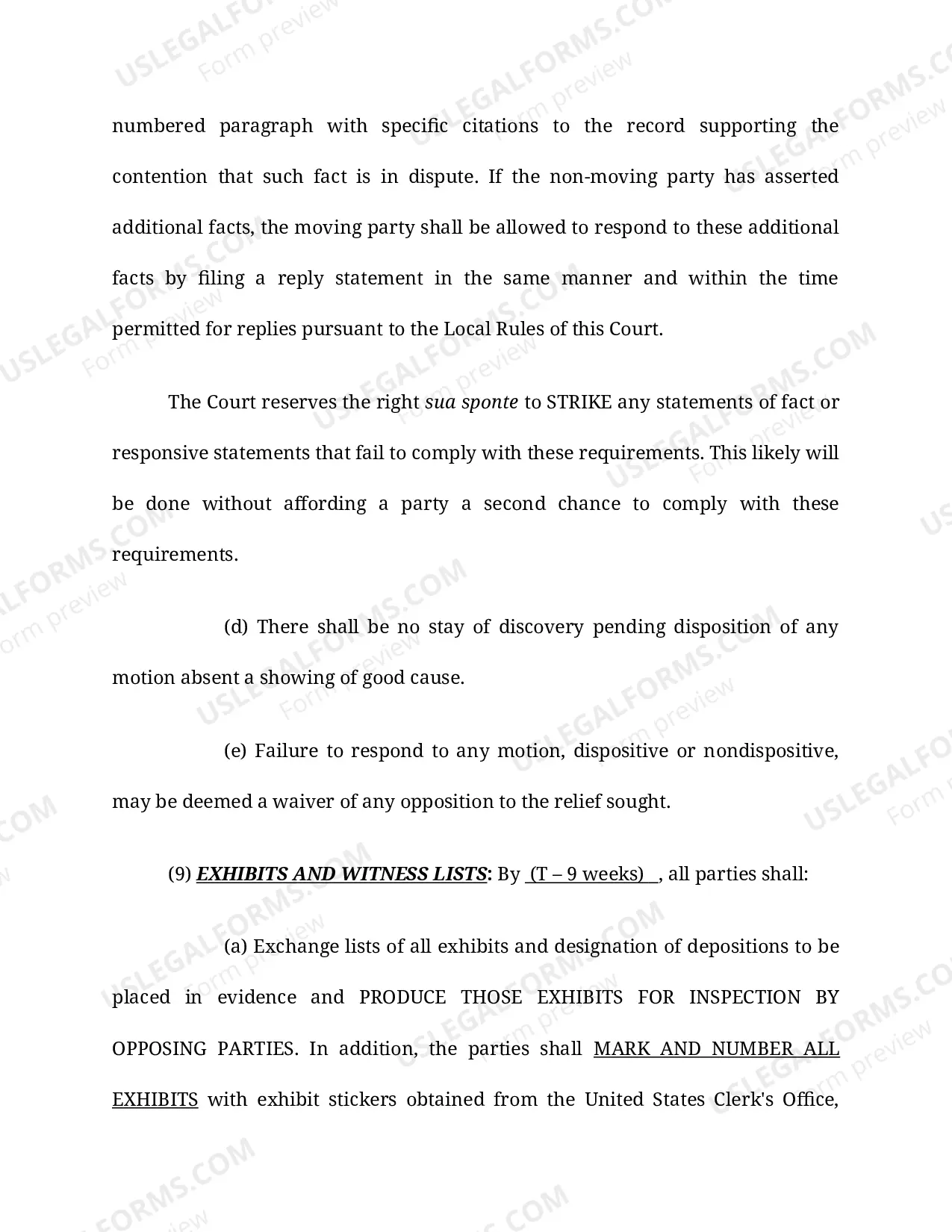 Preview Scheduling Order (Civil) - Judge Greer