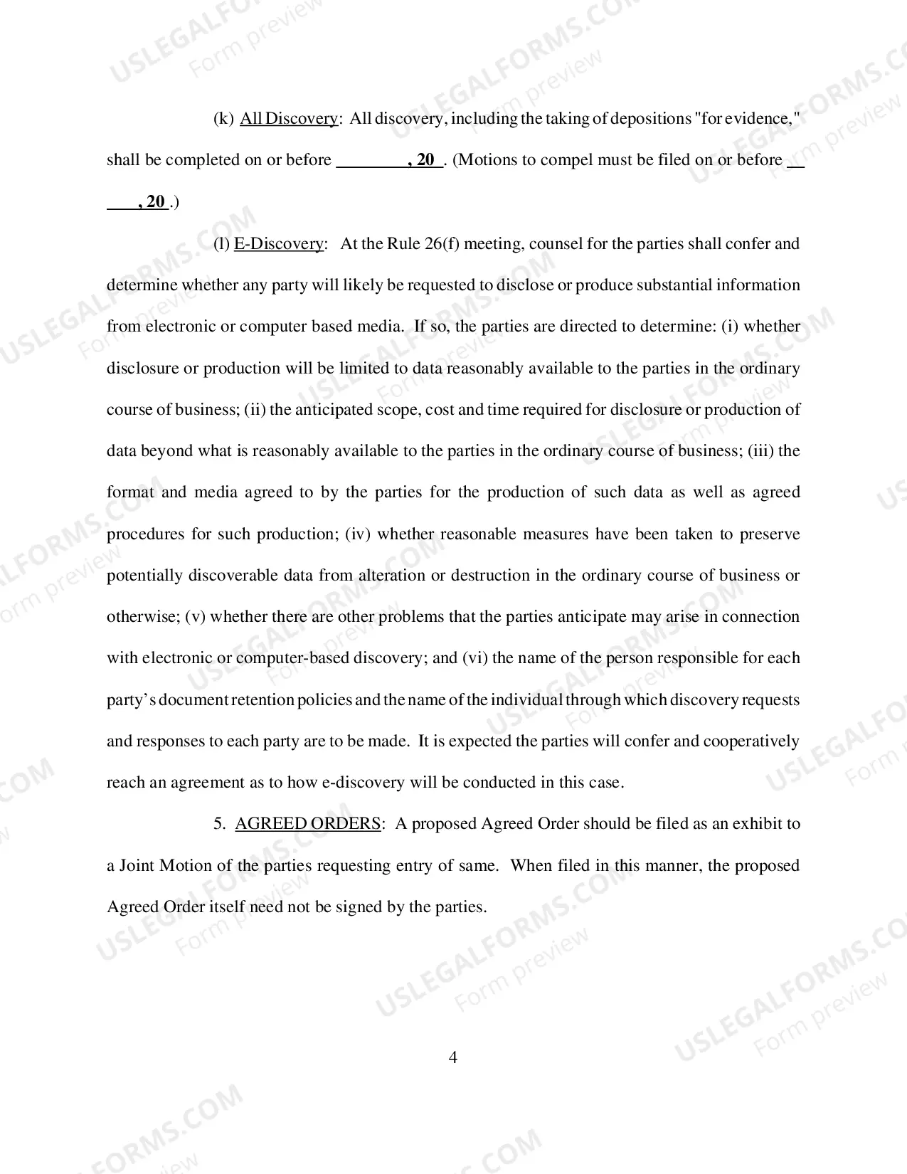 Preview Scheduling Order (Civil) - Judge Guyton