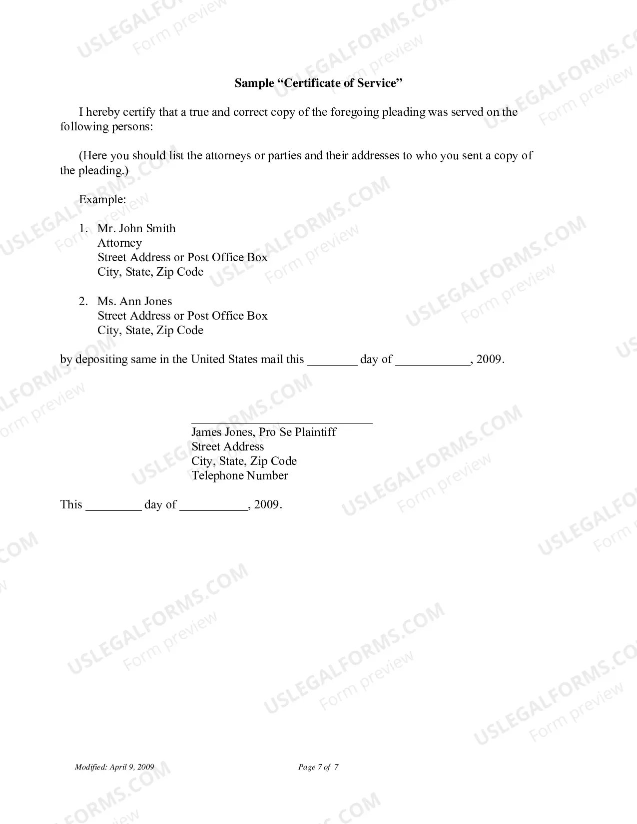 Preview Instructions for Filing a Civil Action (Pro Se)