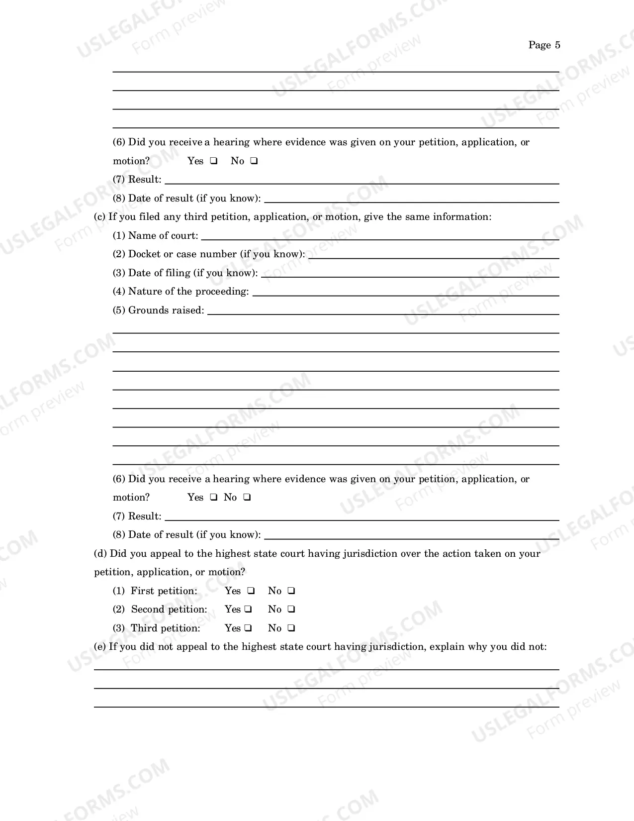 Preview Petition For Relief From A Conviction Or Sentence By A Person In State Custody